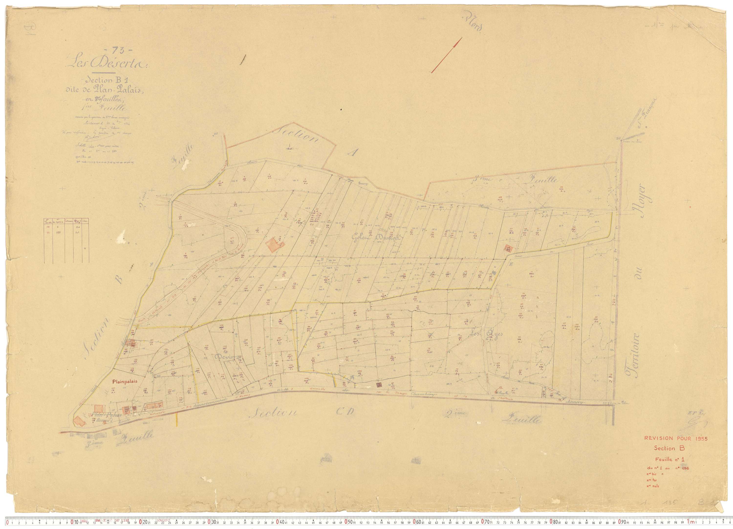 Déserts - Cadastre rénové, version de travail (1955).