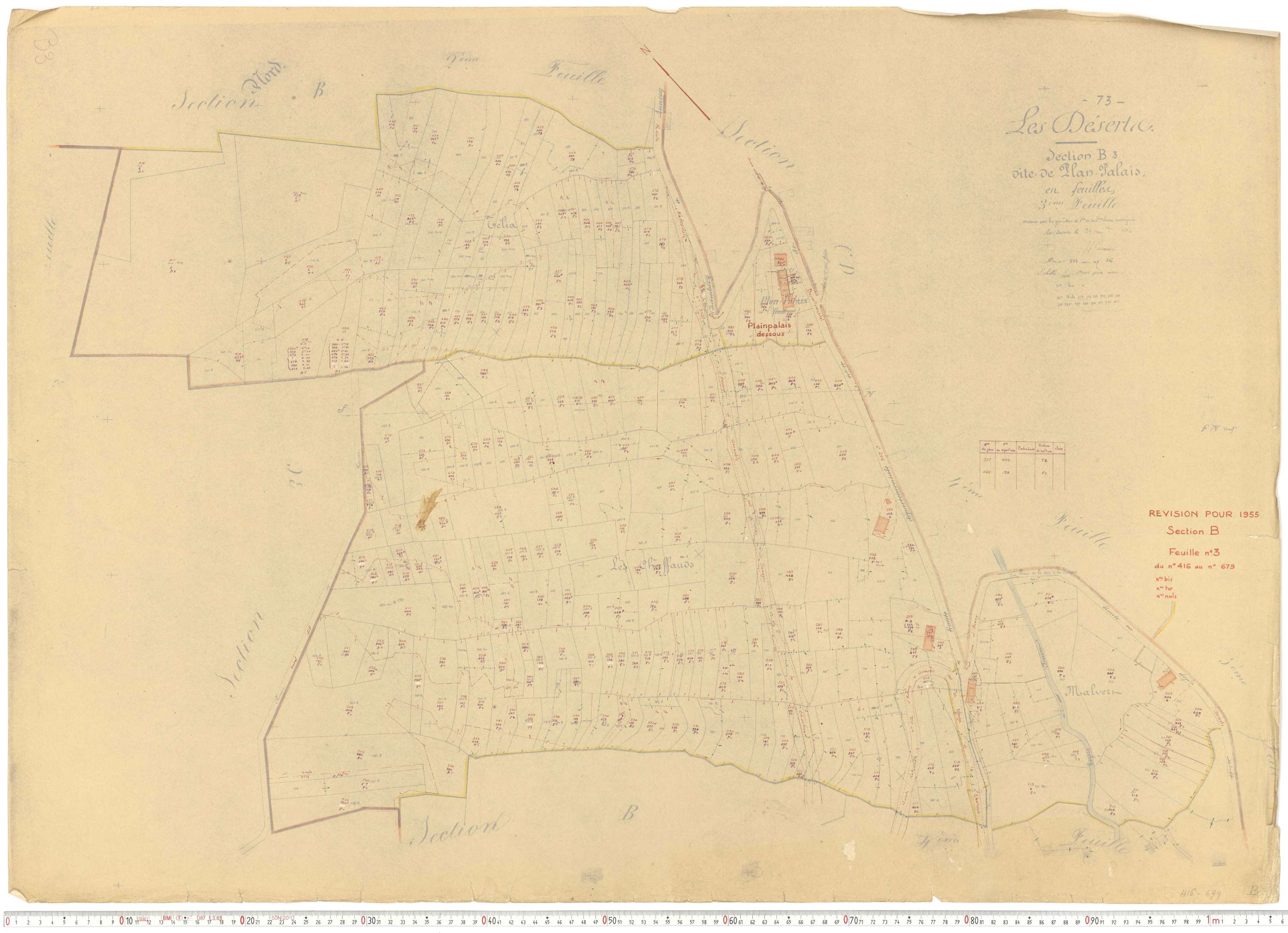 Déserts - Cadastre rénové, version de travail (1955).