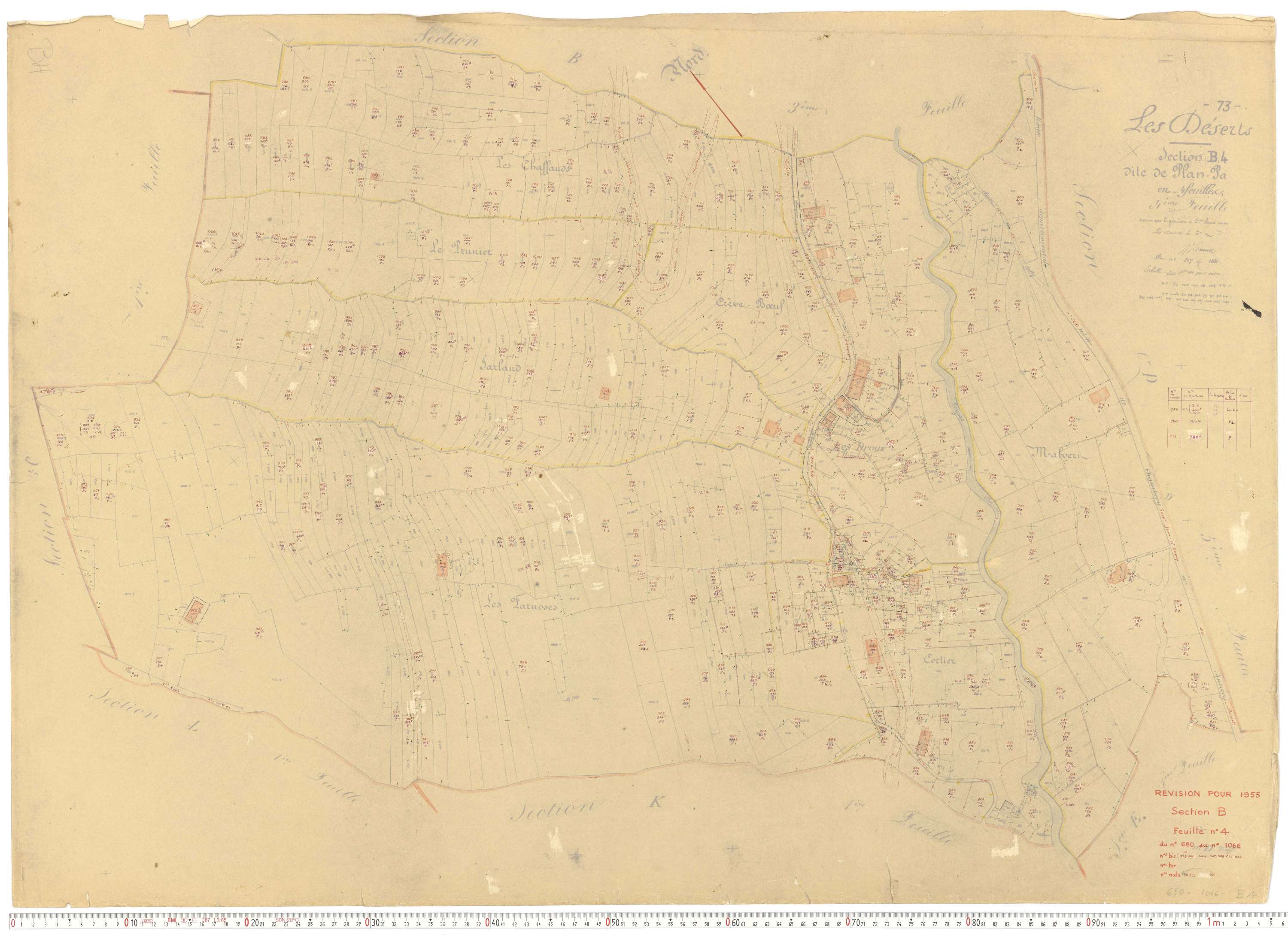 Déserts - Cadastre rénové, version de travail (1955).