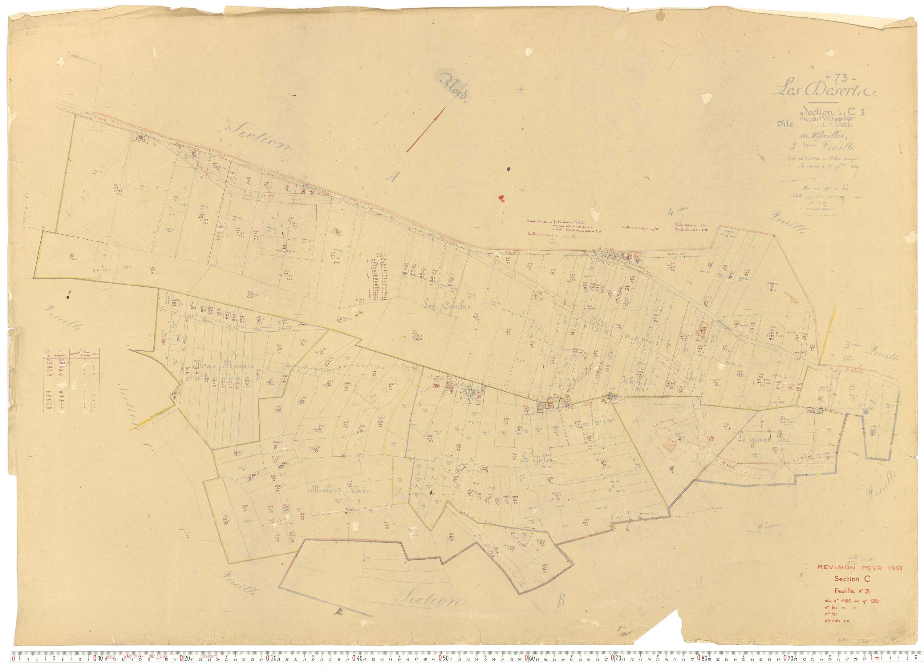 Déserts - Cadastre rénové, version de travail (1955).