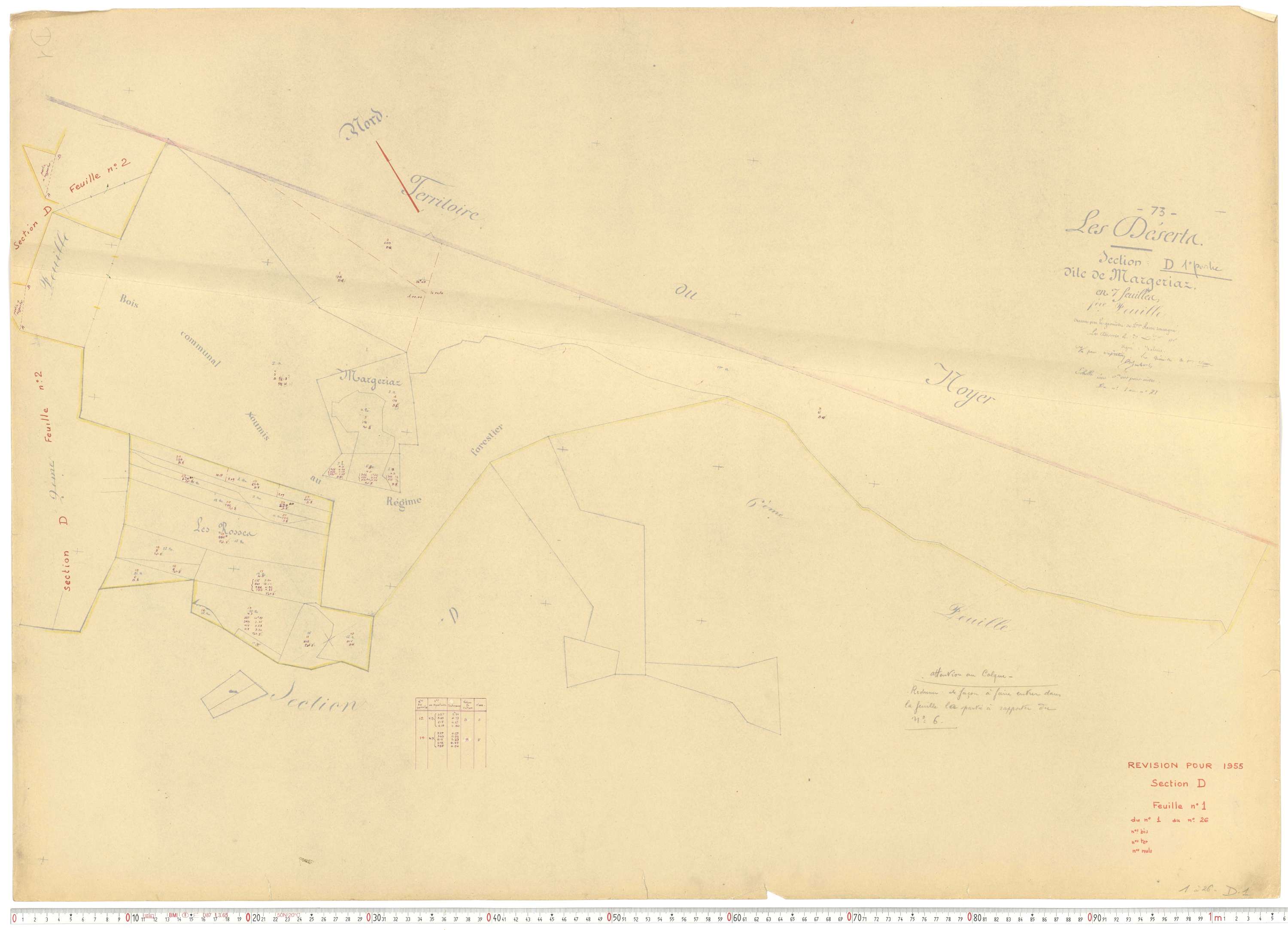Déserts - Cadastre rénové, version de travail (1955).