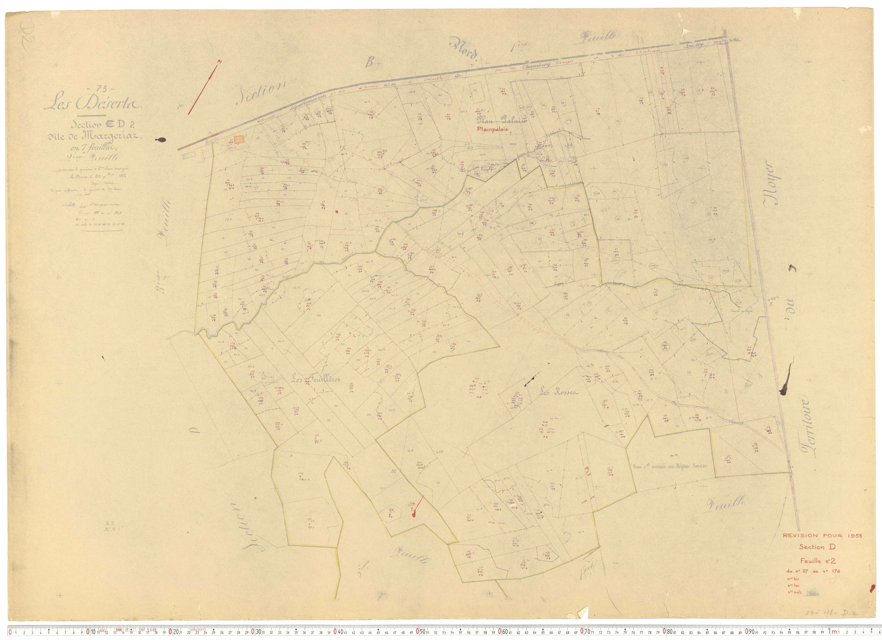 Déserts - Cadastre rénové, version de travail (1955).