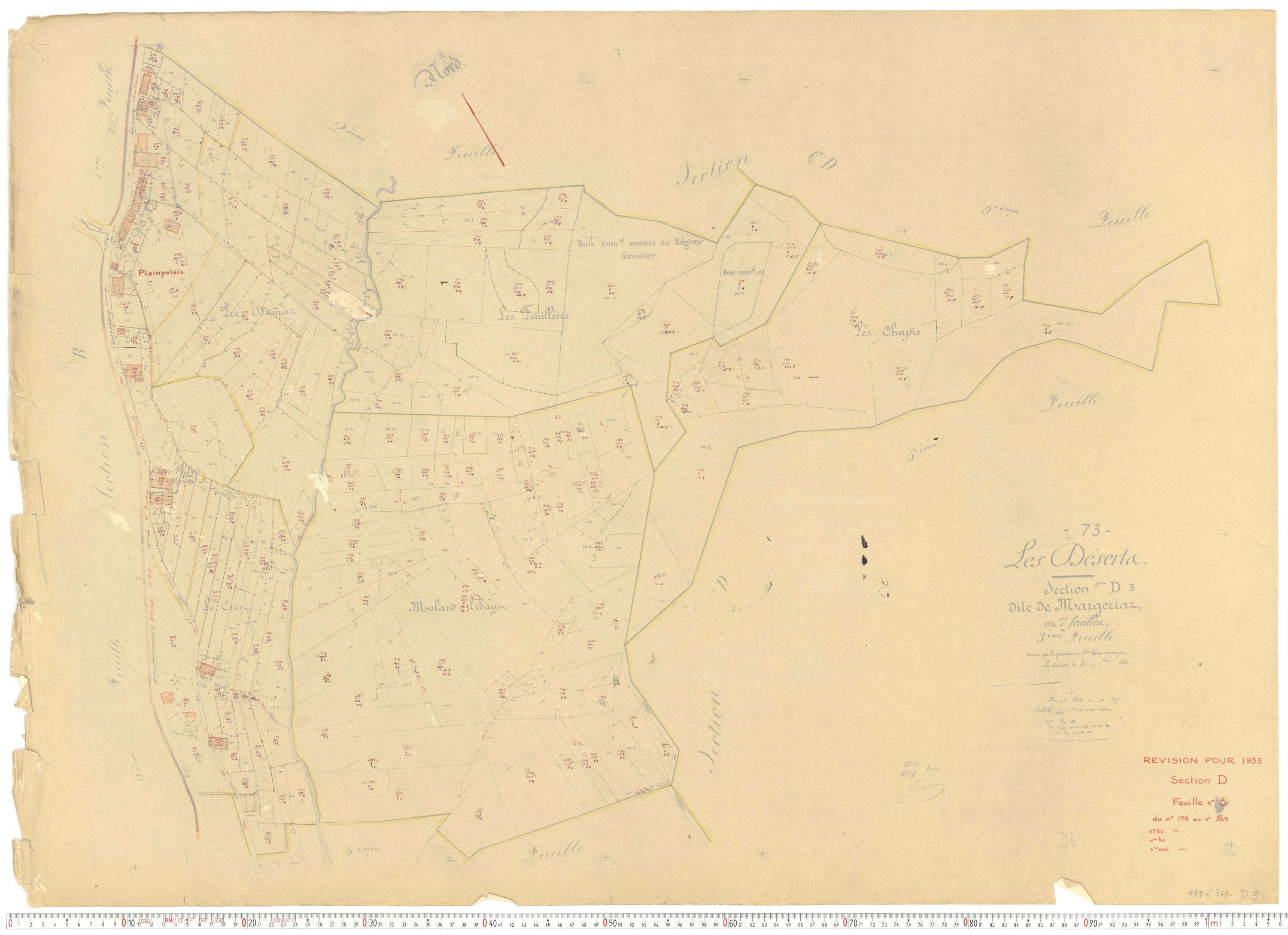 Déserts - Cadastre rénové, version de travail (1955).