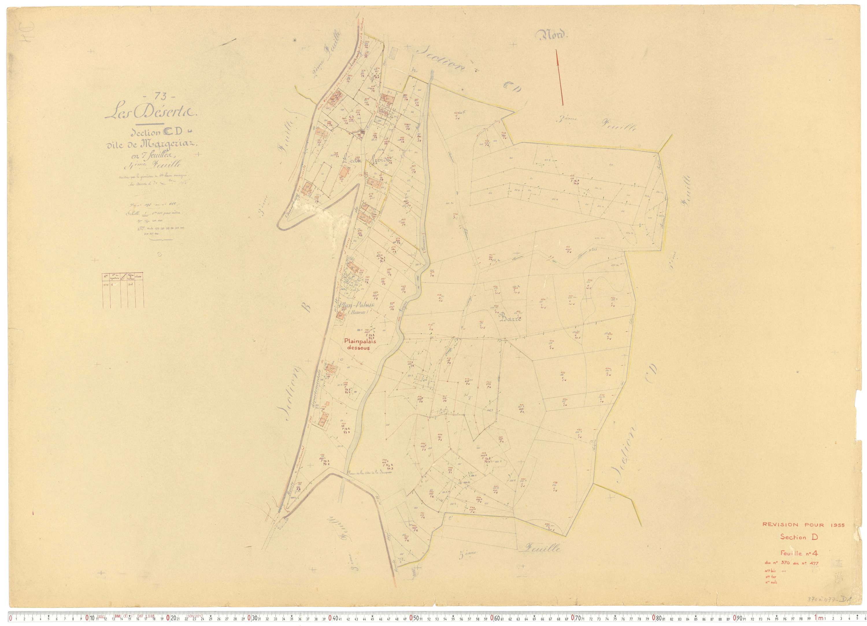 Déserts - Cadastre rénové, version de travail (1955).