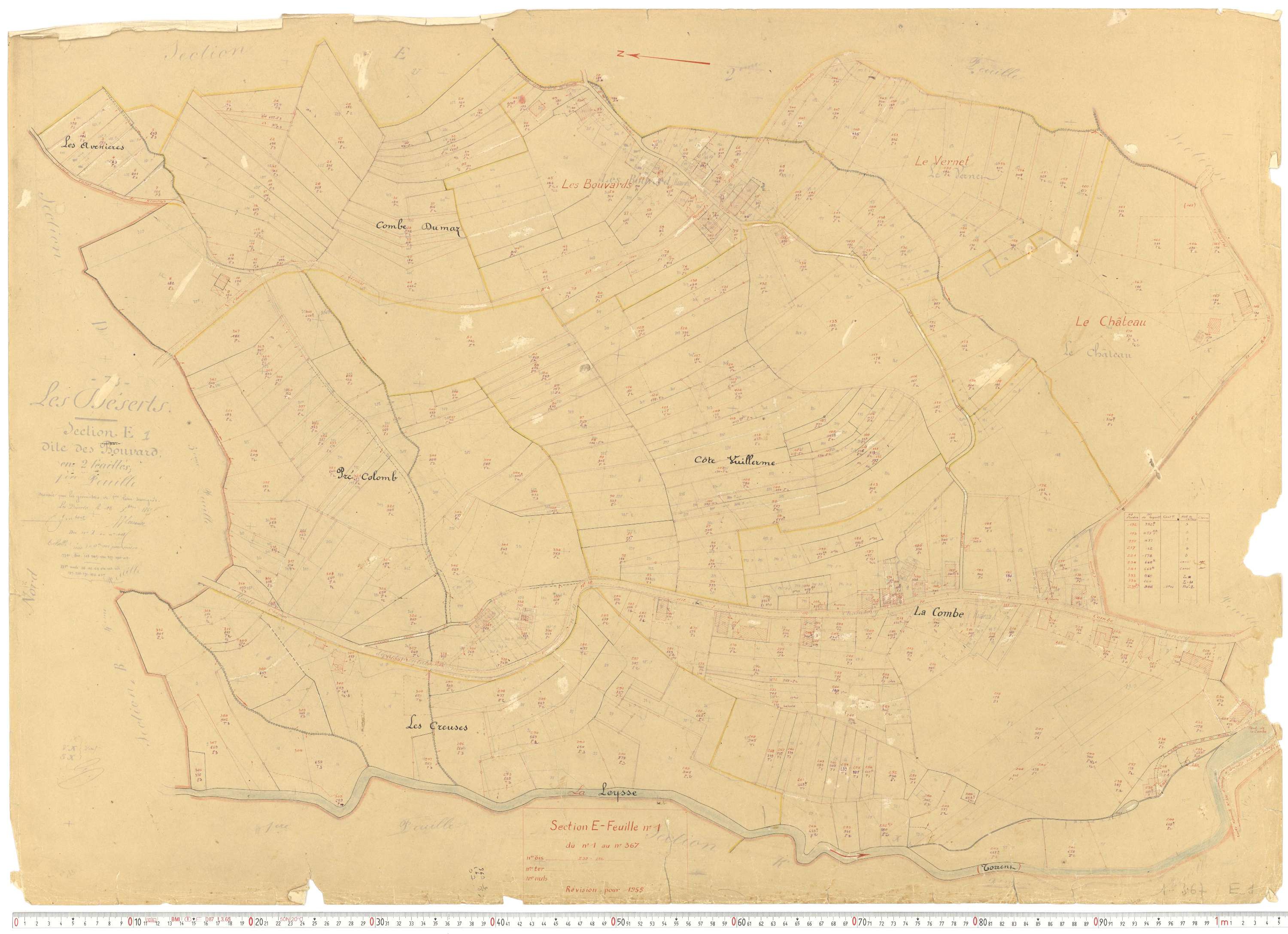 Déserts - Cadastre rénové, version de travail (1955).