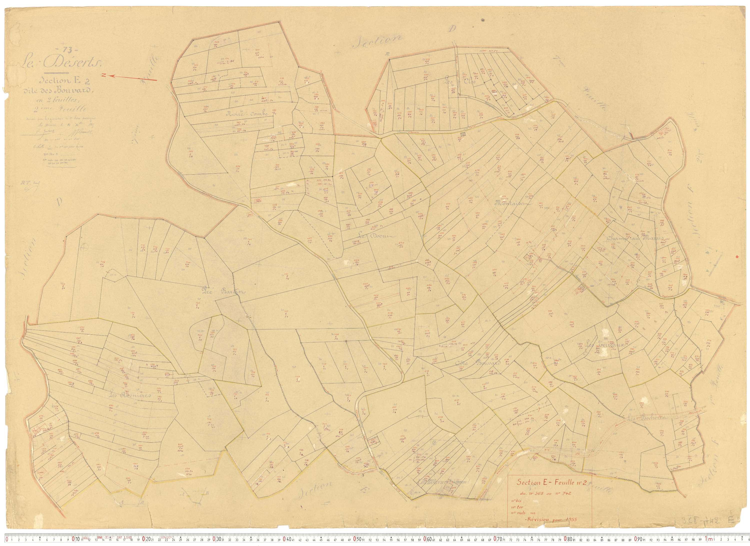 Déserts - Cadastre rénové, version de travail (1955).