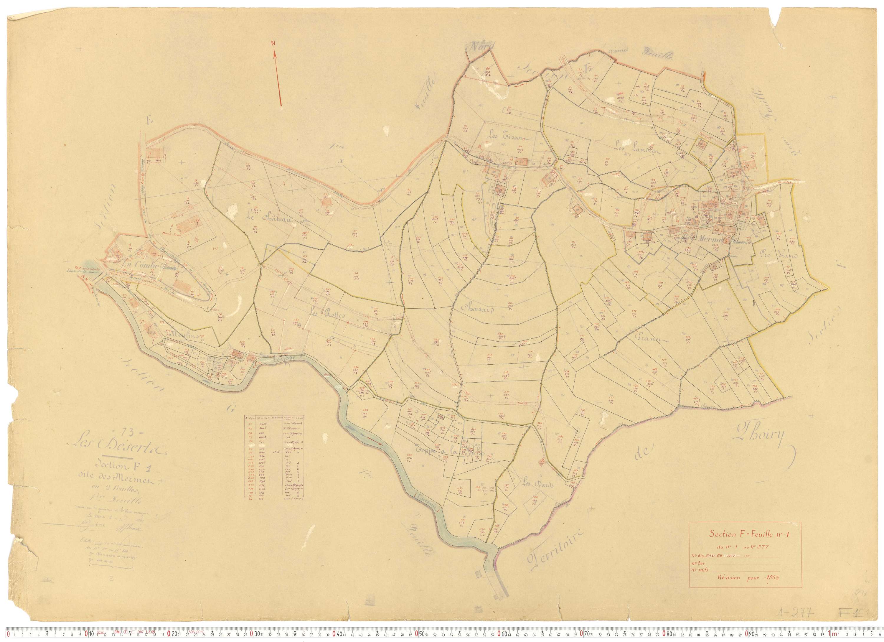 Déserts - Cadastre rénové, version de travail (1955).