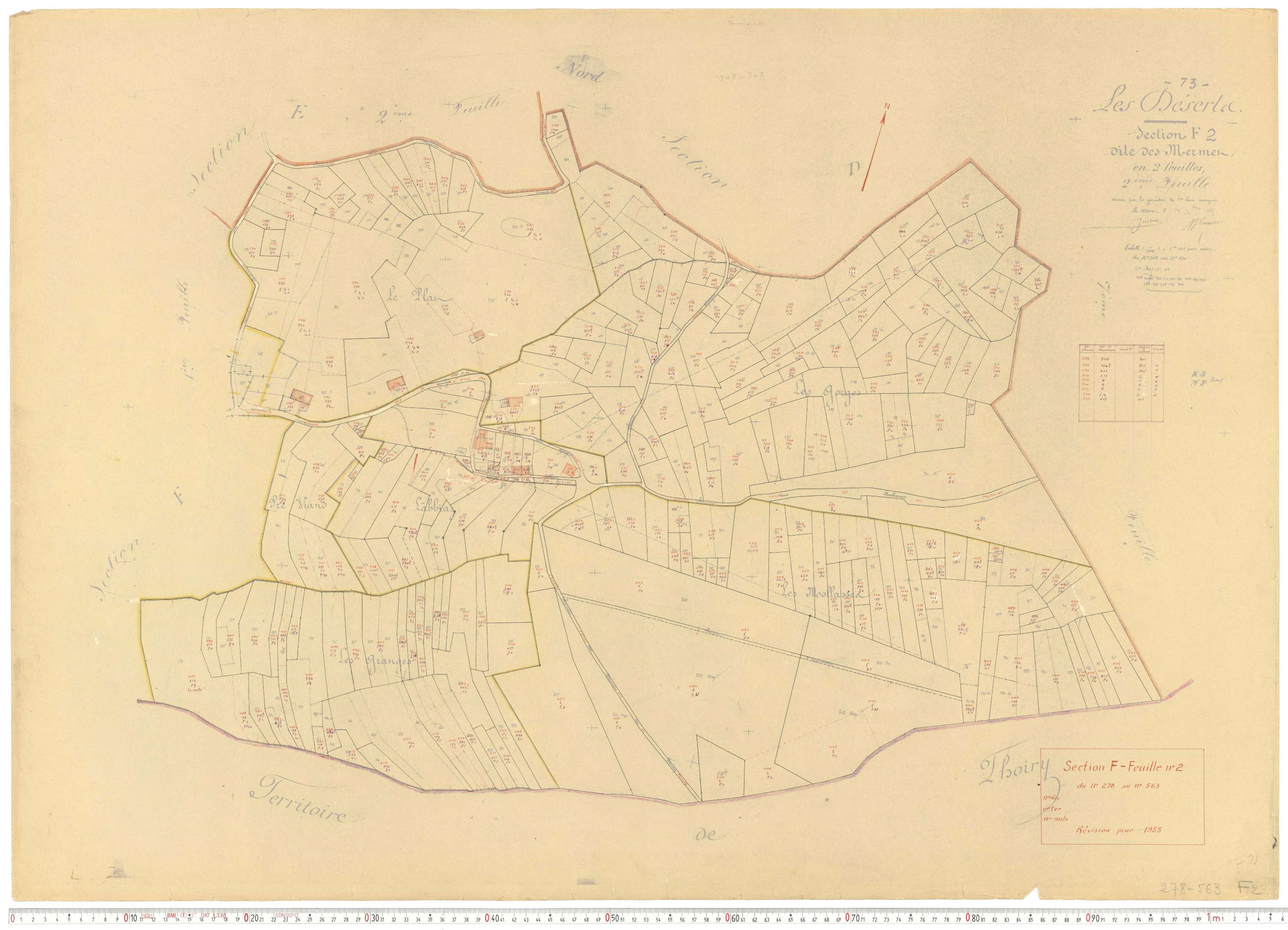 Déserts - Cadastre rénové, version de travail (1955).