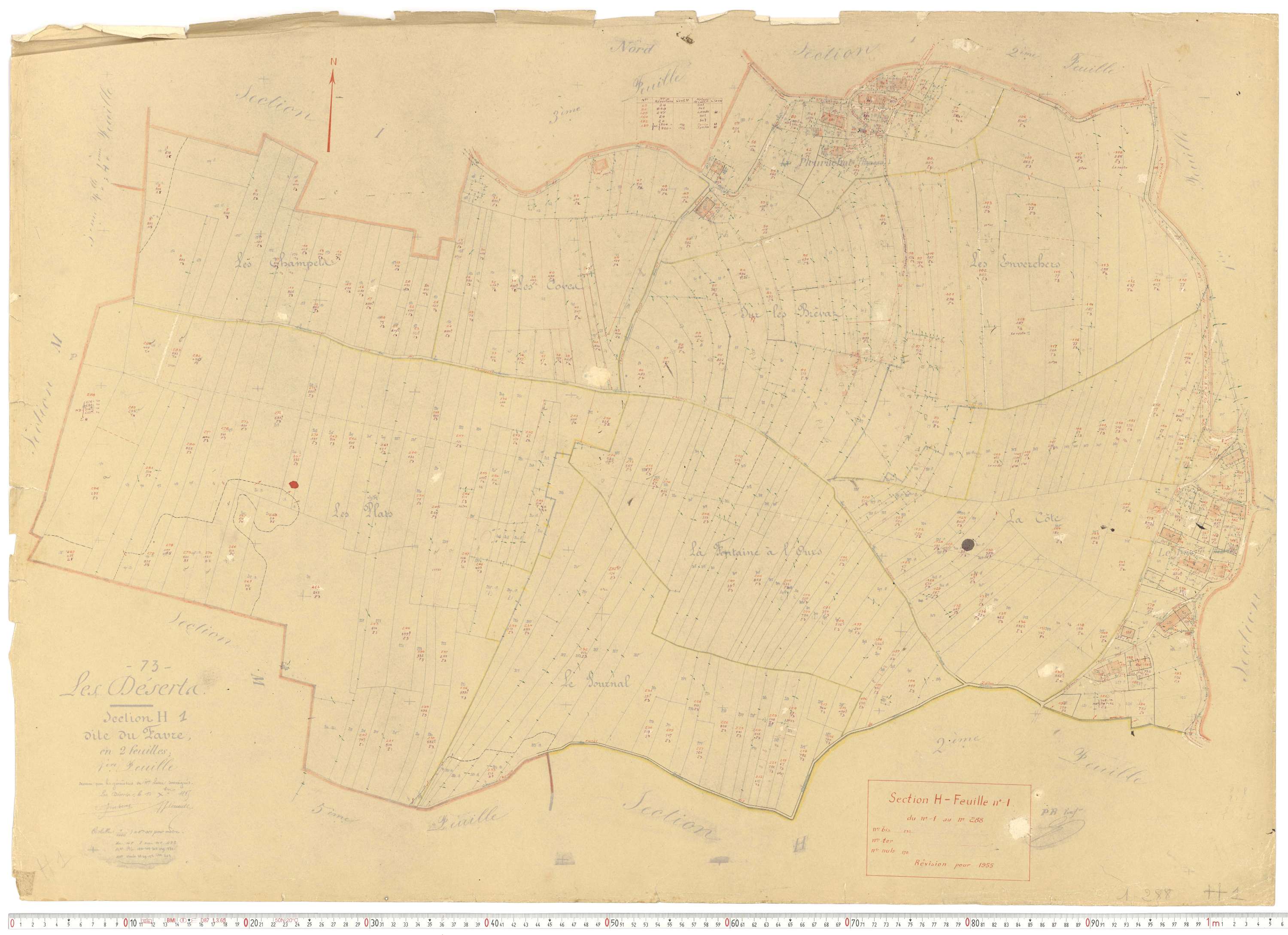 Déserts - Cadastre rénové, version de travail (1955).