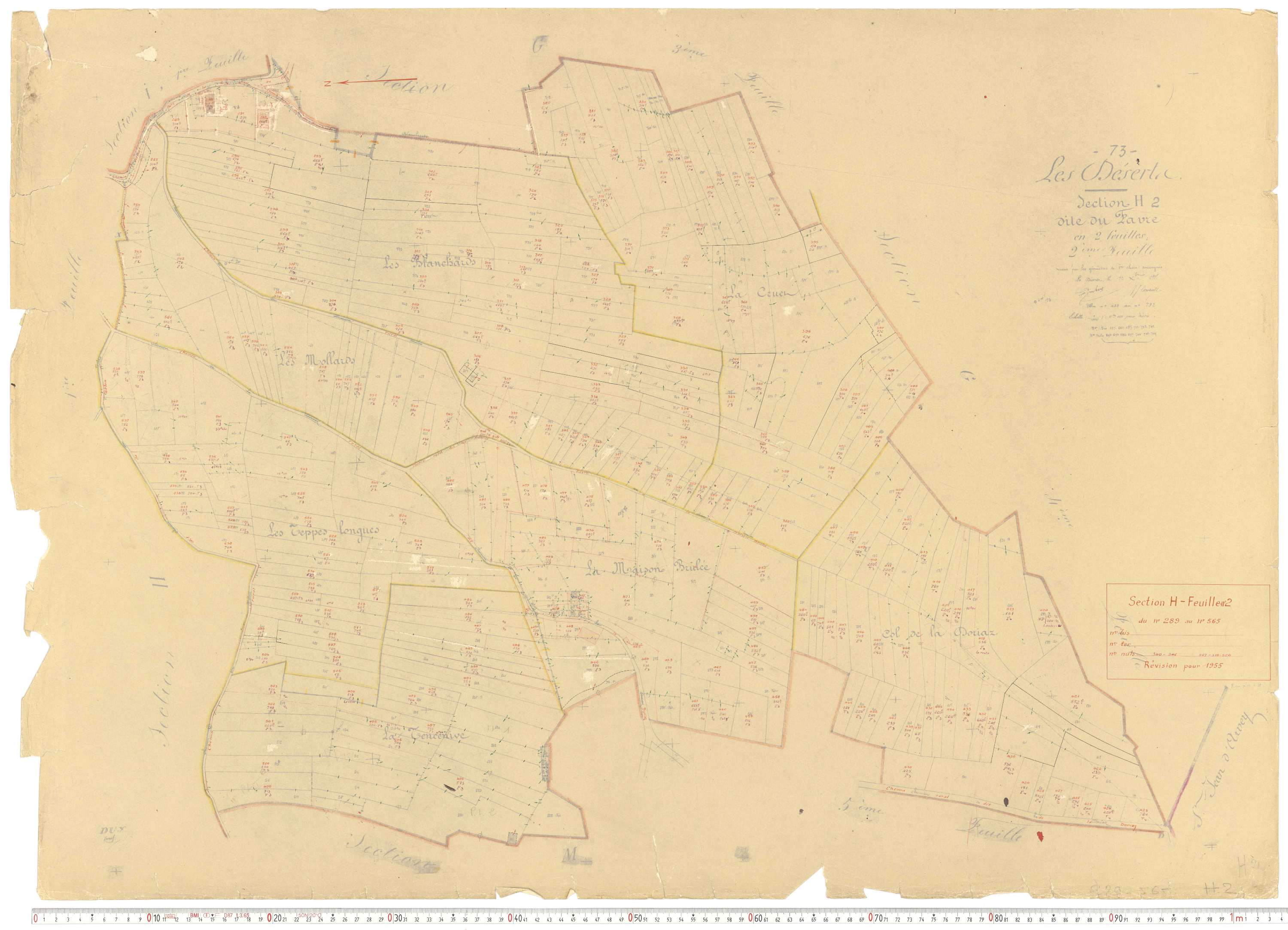Déserts - Cadastre rénové, version de travail (1955).