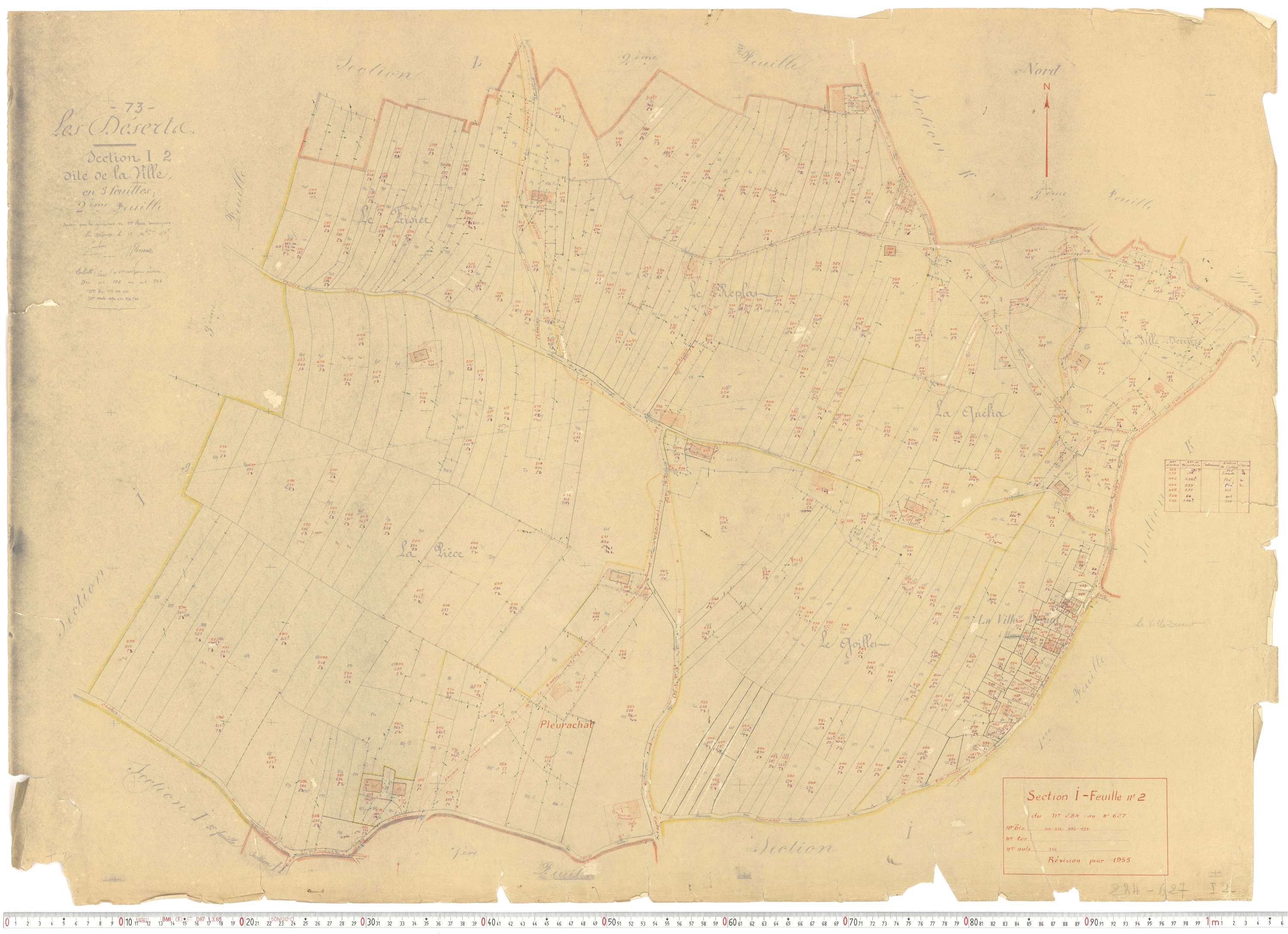 Déserts - Cadastre rénové, version de travail (1955).