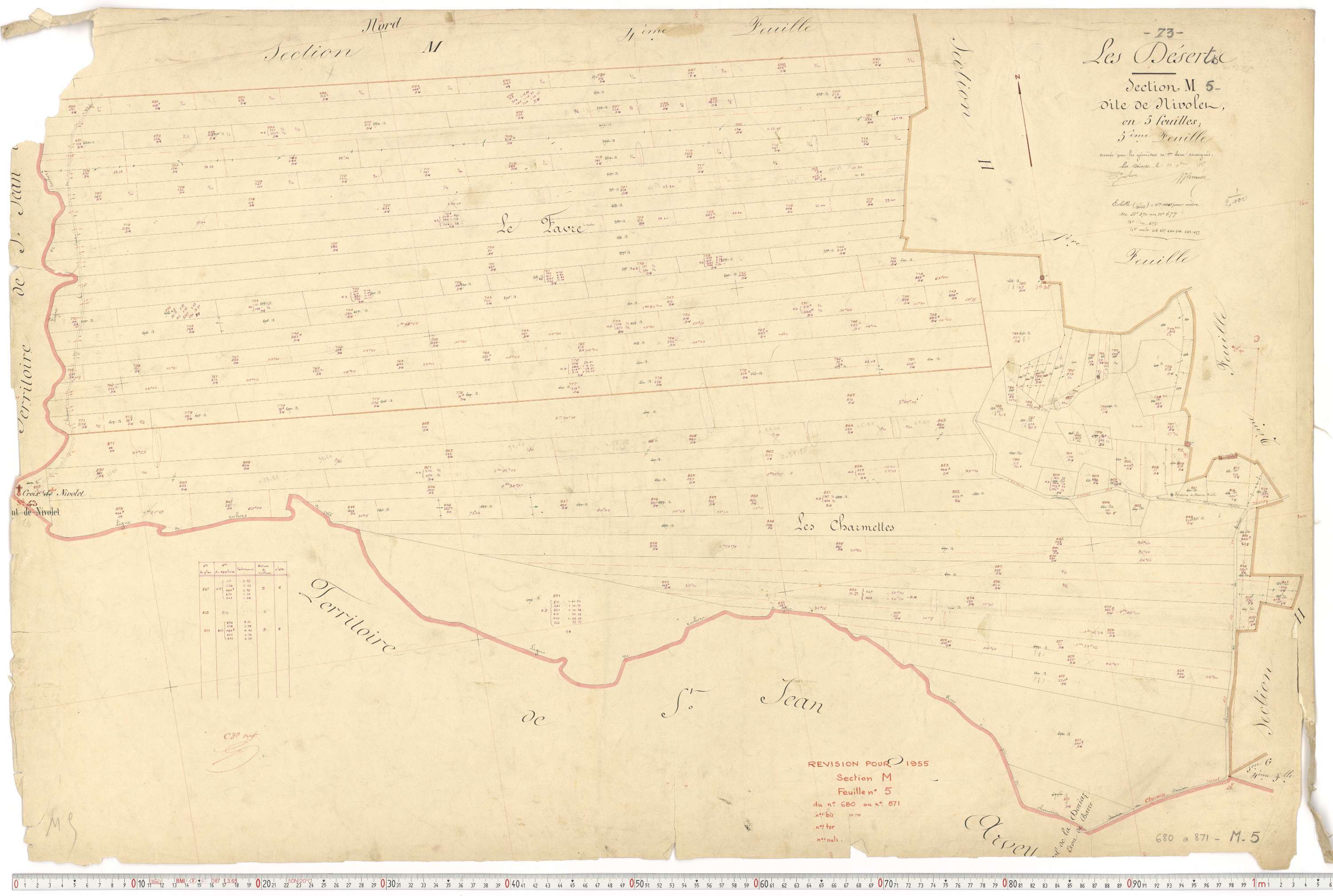 Déserts - Cadastre rénové, version de travail (1955).