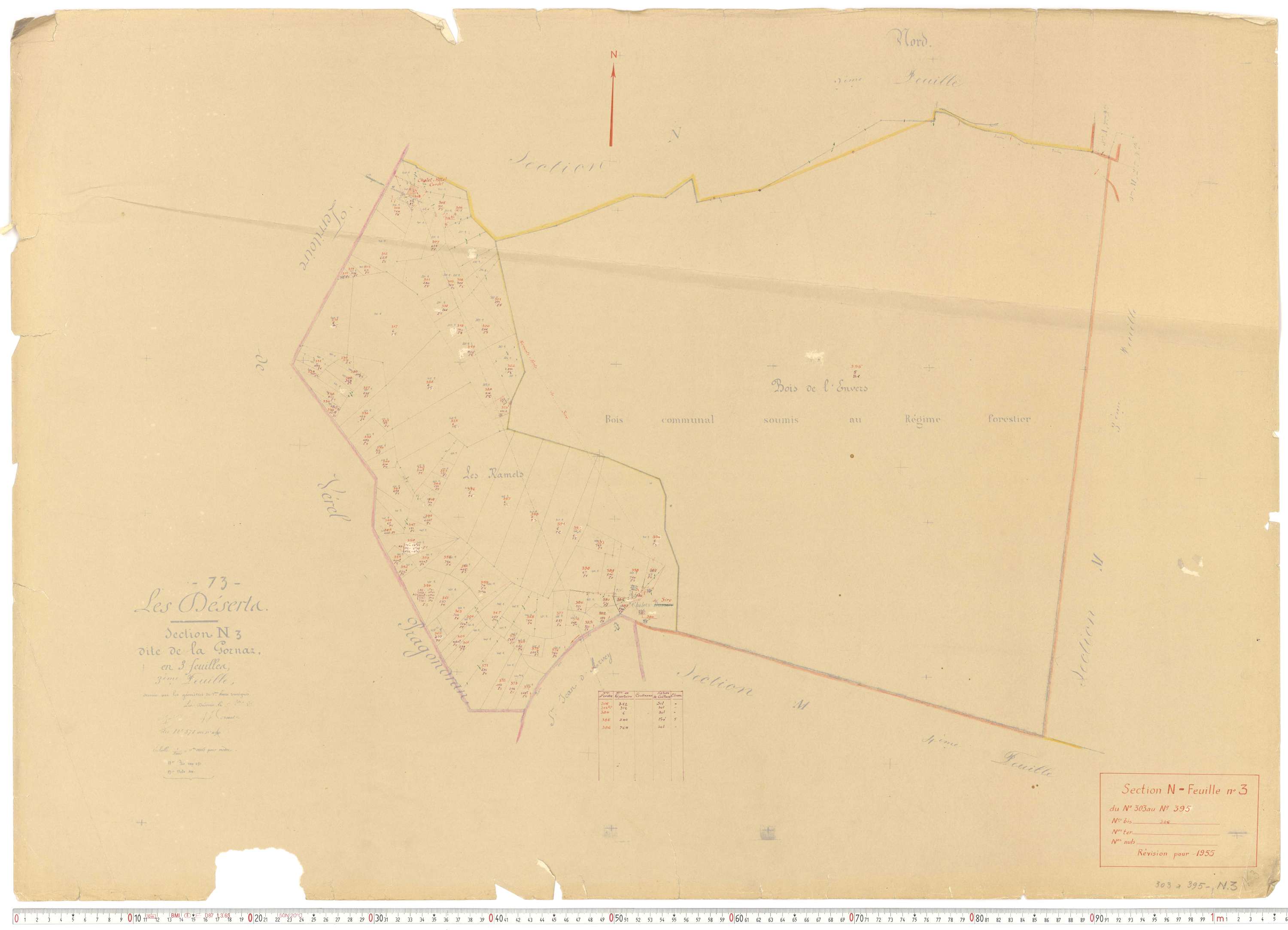 Déserts - Cadastre rénové, version de travail (1955).