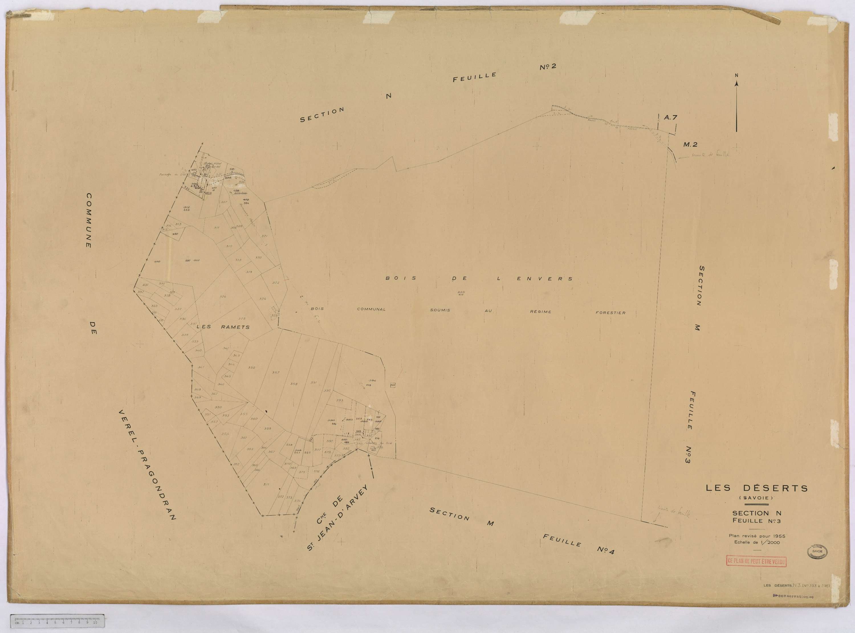 Déserts - Cadastre rénové, version définitive (1955).