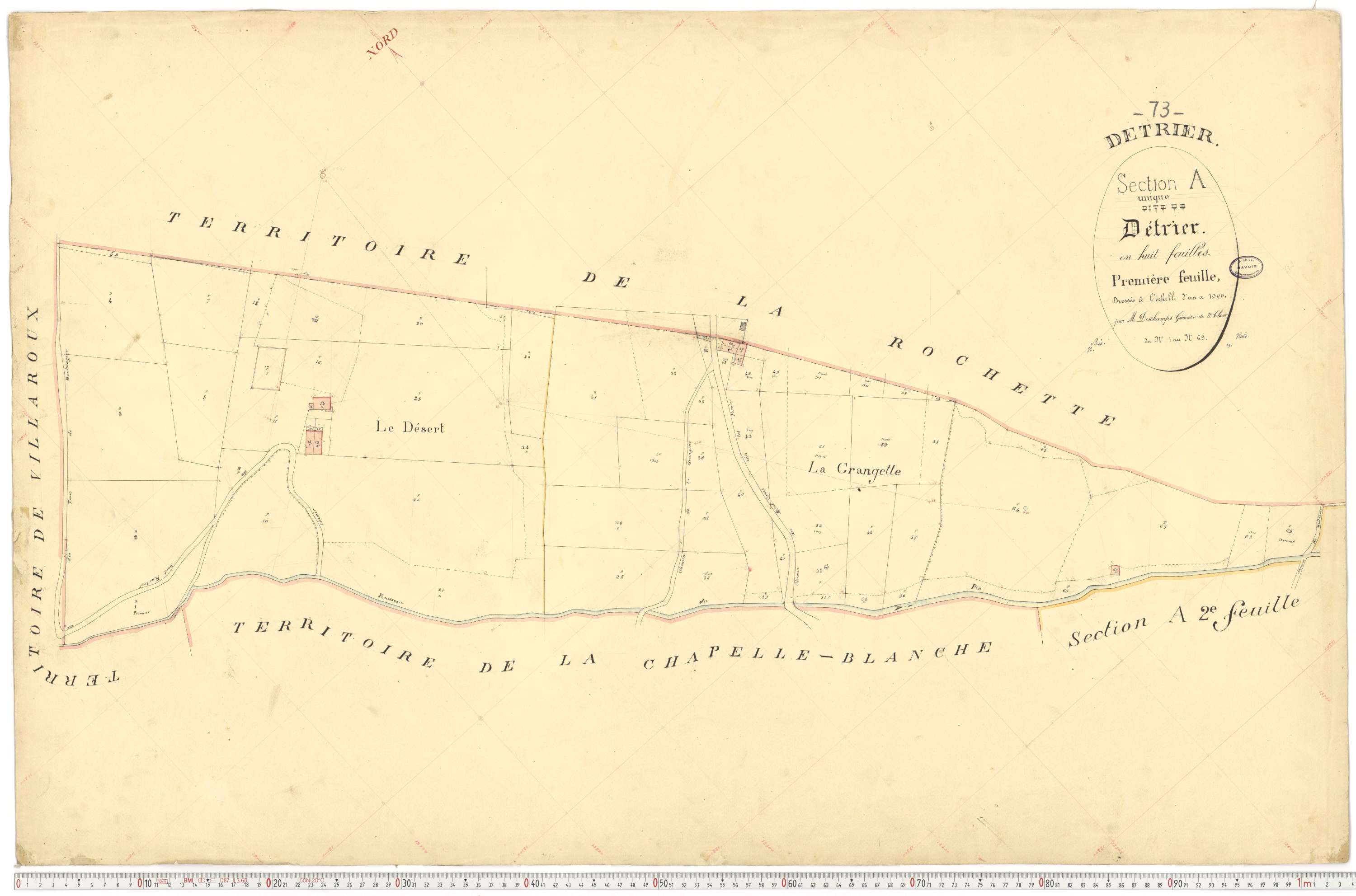 Détrier - Plans cadastraux du premier cadastre français.