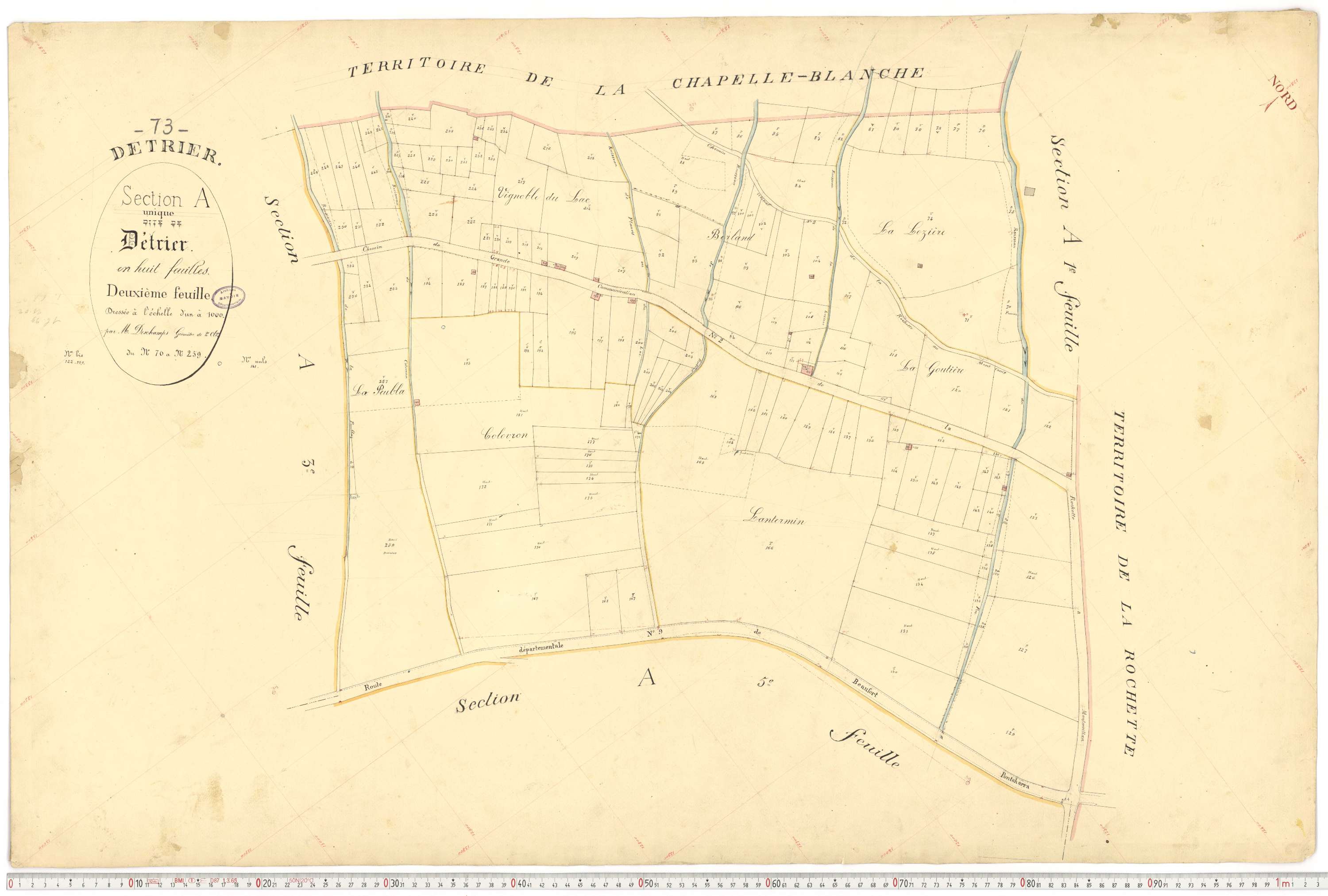 Détrier - Plans cadastraux du premier cadastre français.