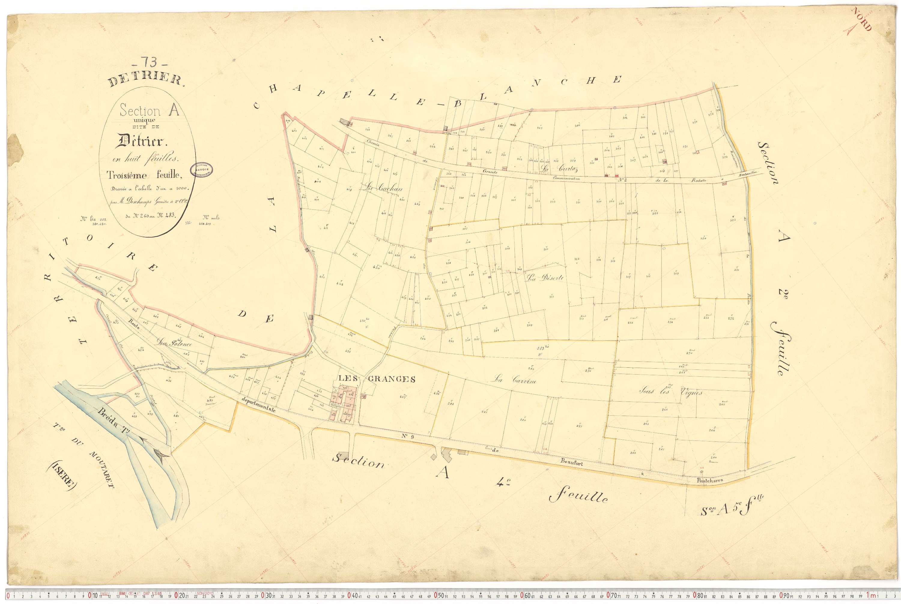Détrier - Plans cadastraux du premier cadastre français.