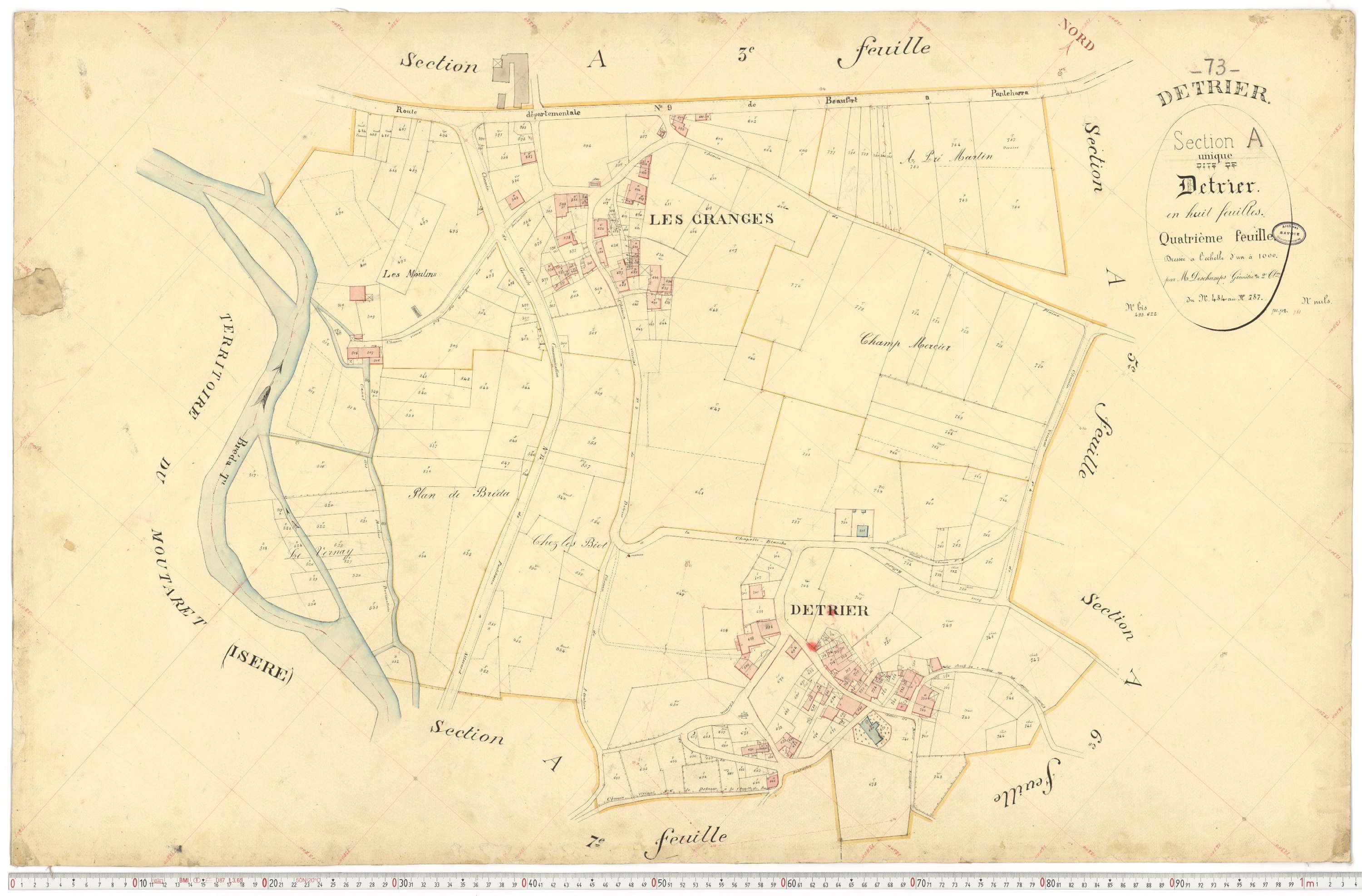 Détrier - Plans cadastraux du premier cadastre français.