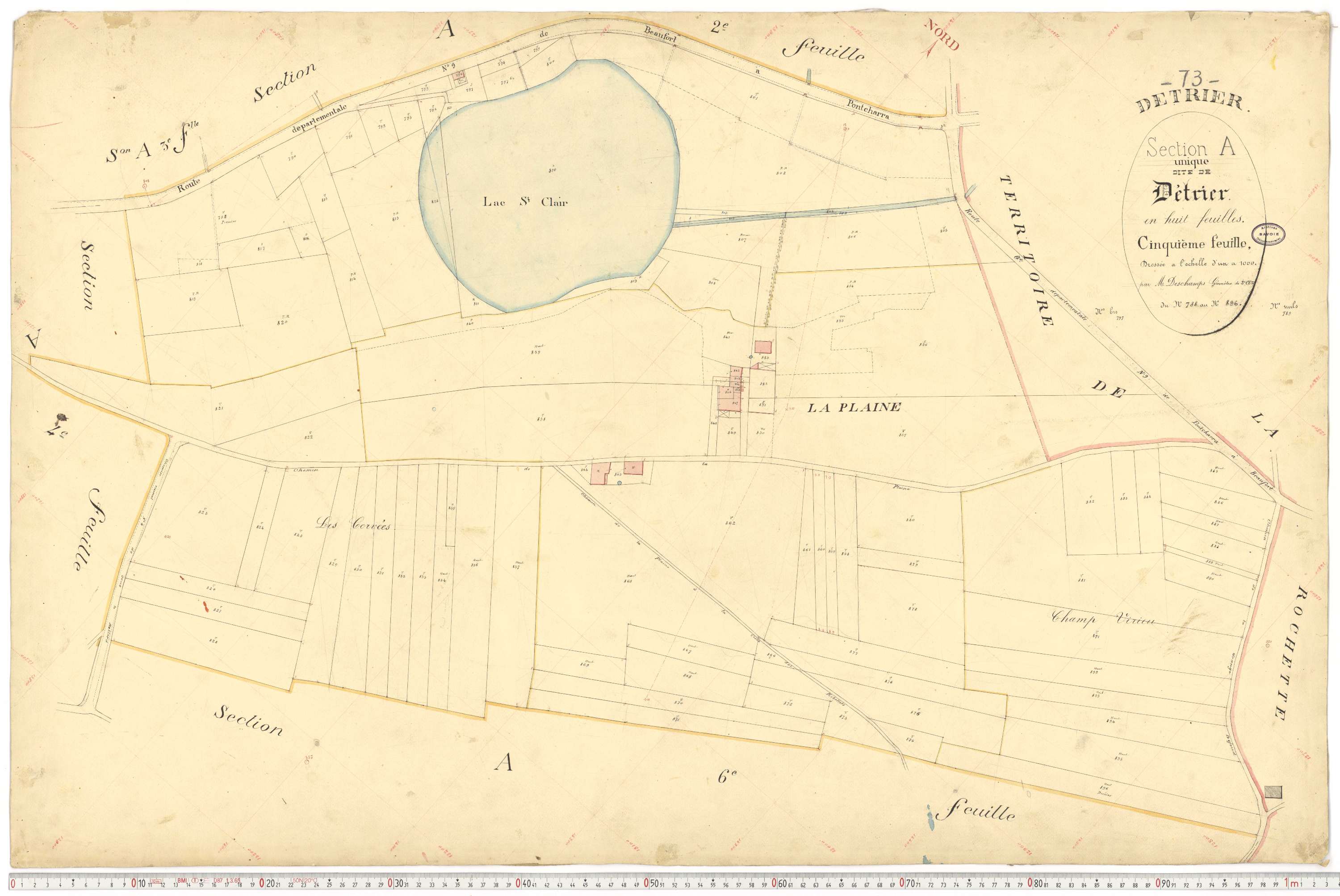 Détrier - Plans cadastraux du premier cadastre français.