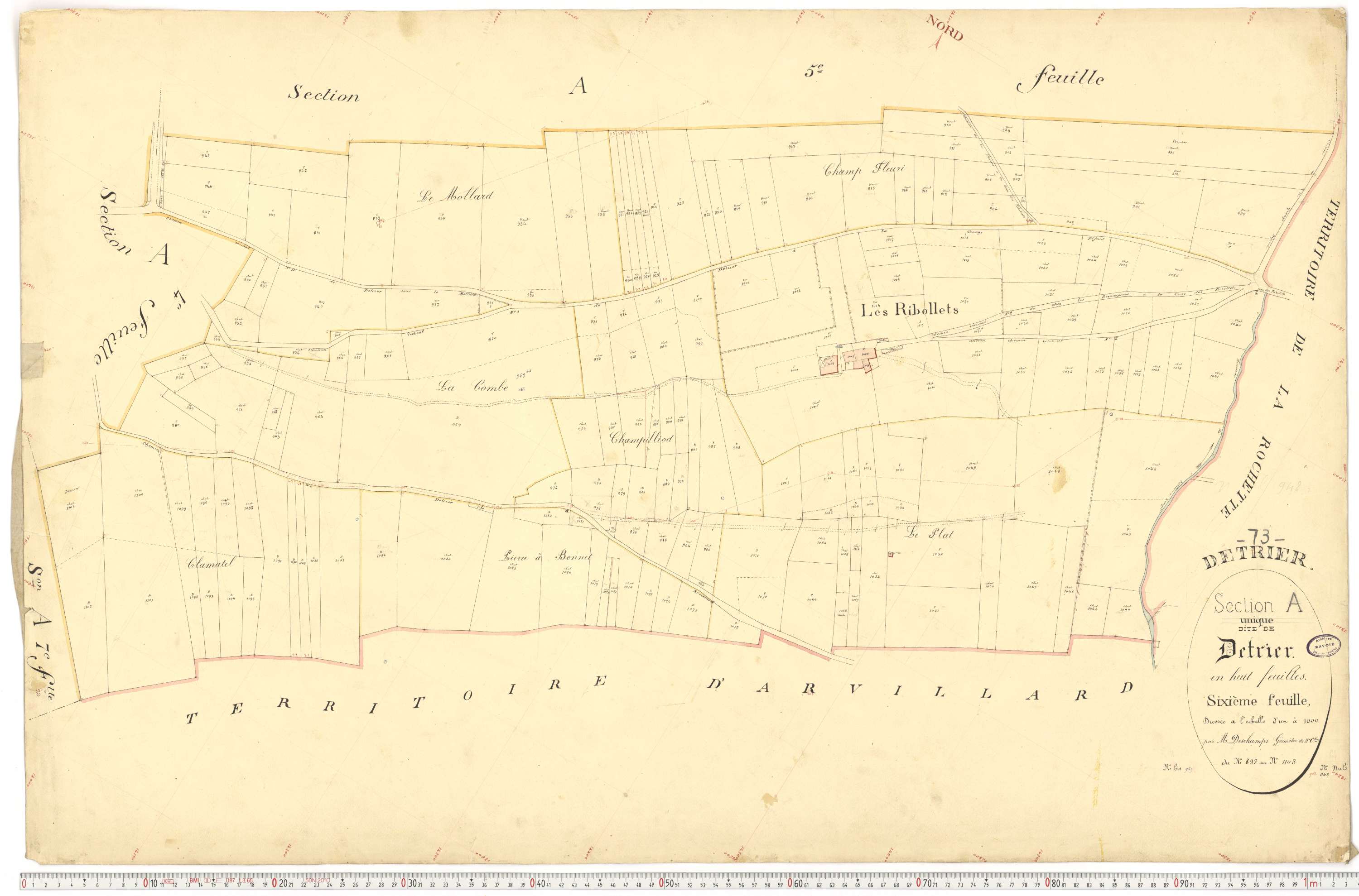 Détrier - Plans cadastraux du premier cadastre français.