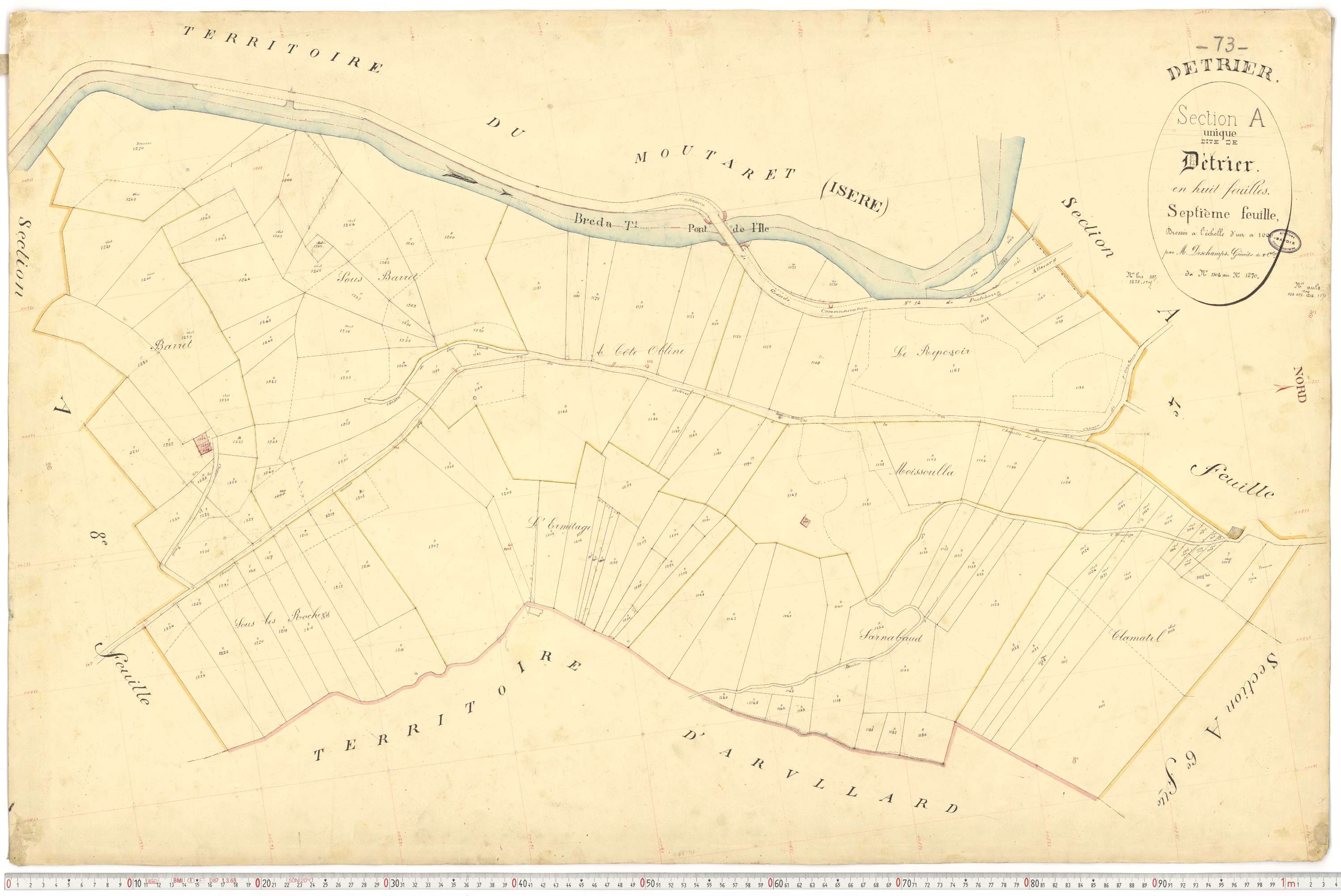 Détrier - Plans cadastraux du premier cadastre français.