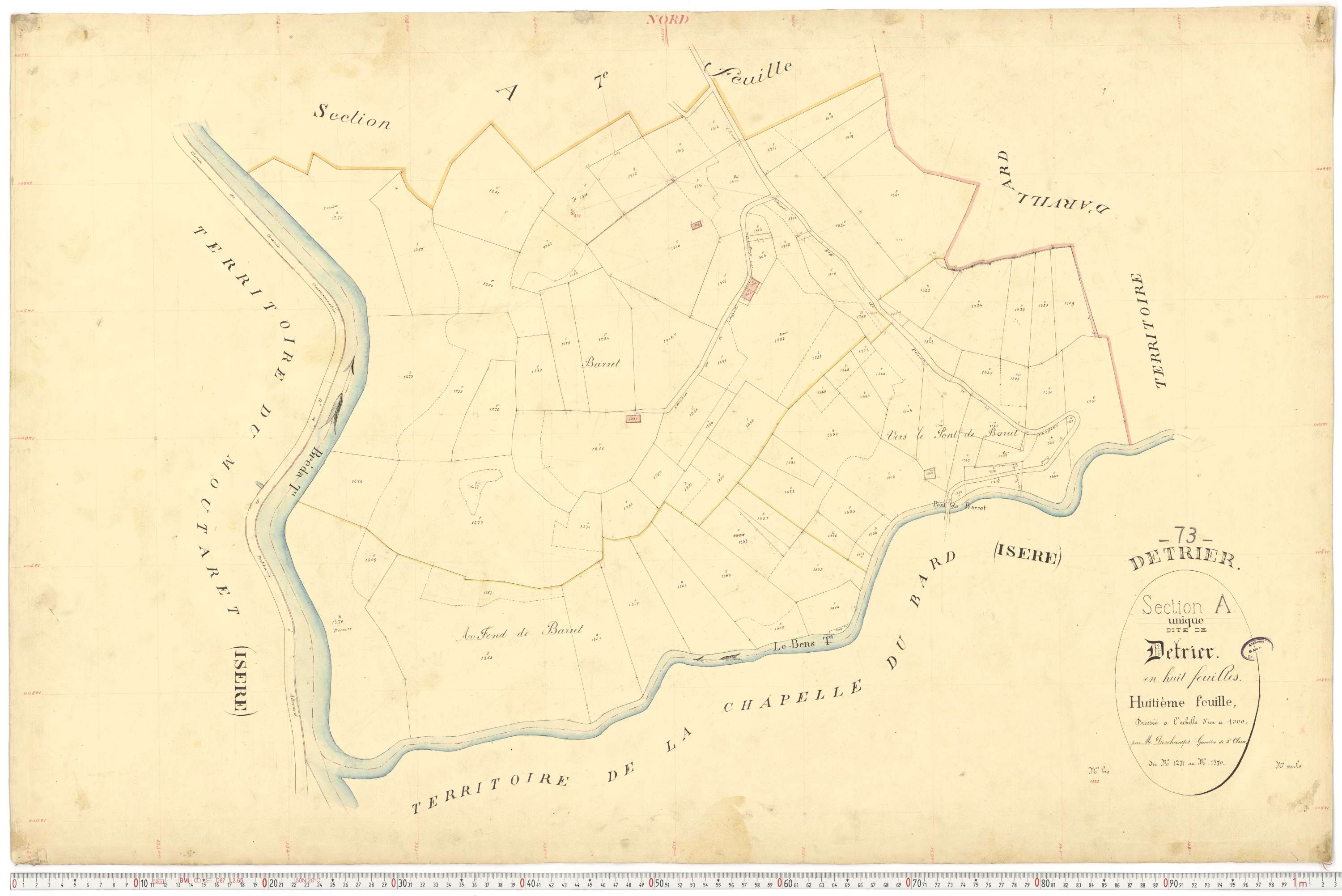 Détrier - Plans cadastraux du premier cadastre français.