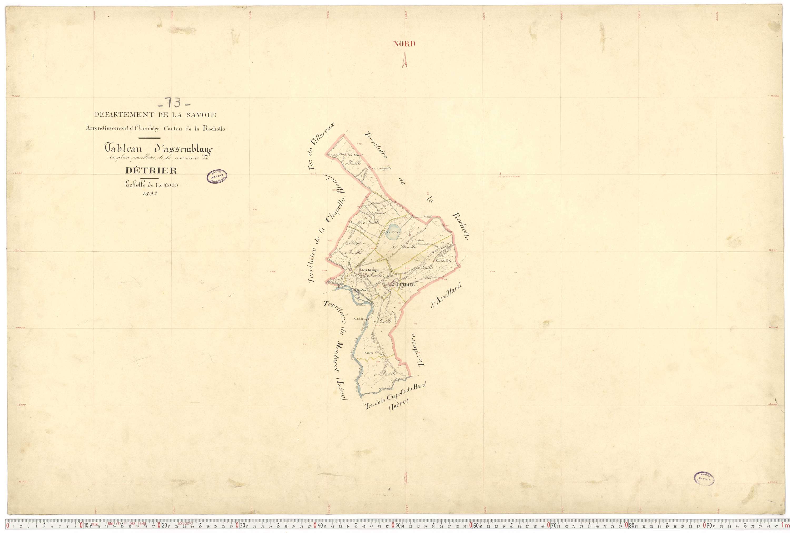 Détrier - Plans cadastraux du premier cadastre français.