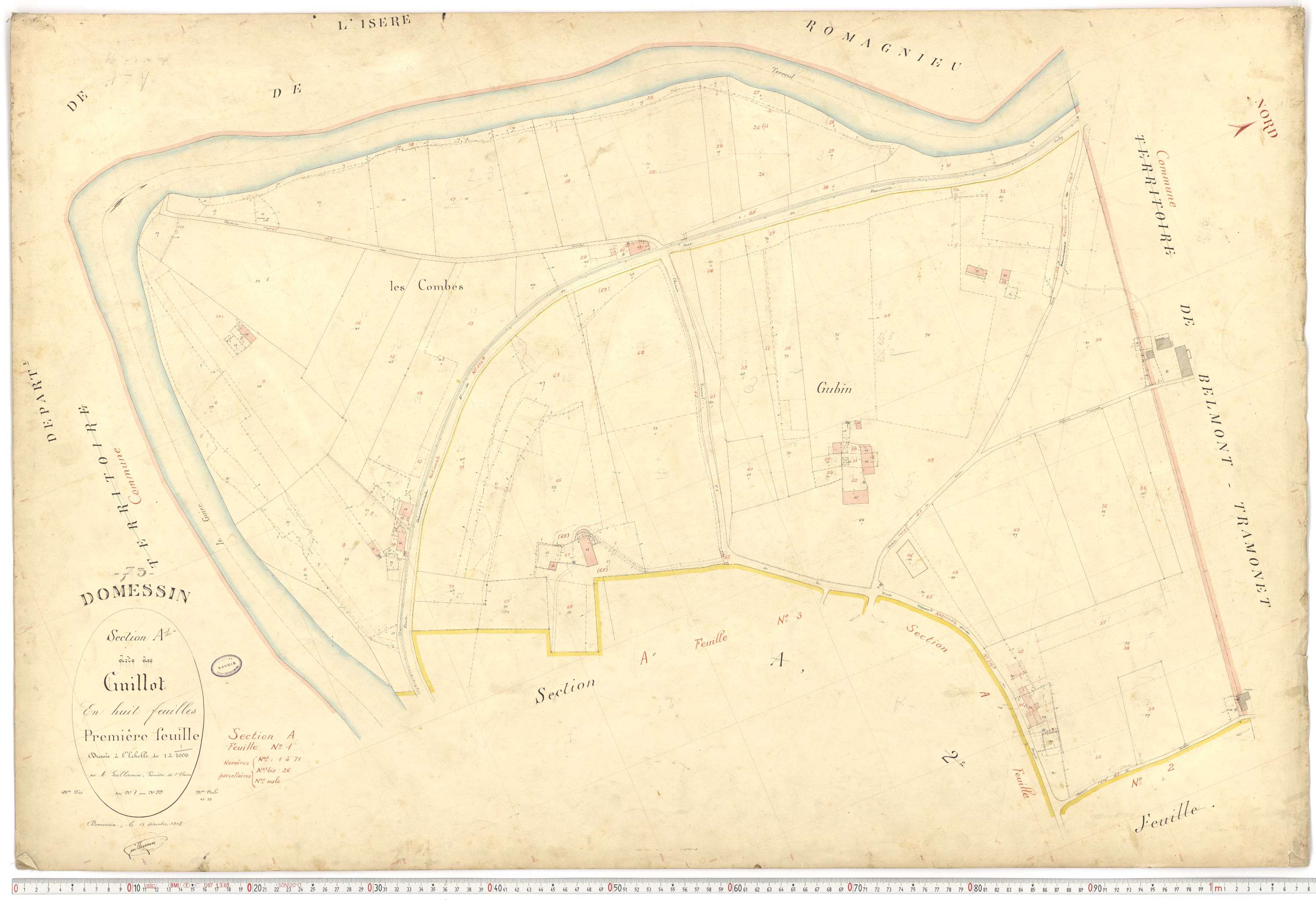 Domessin - Plans cadastraux du premier cadastre français.