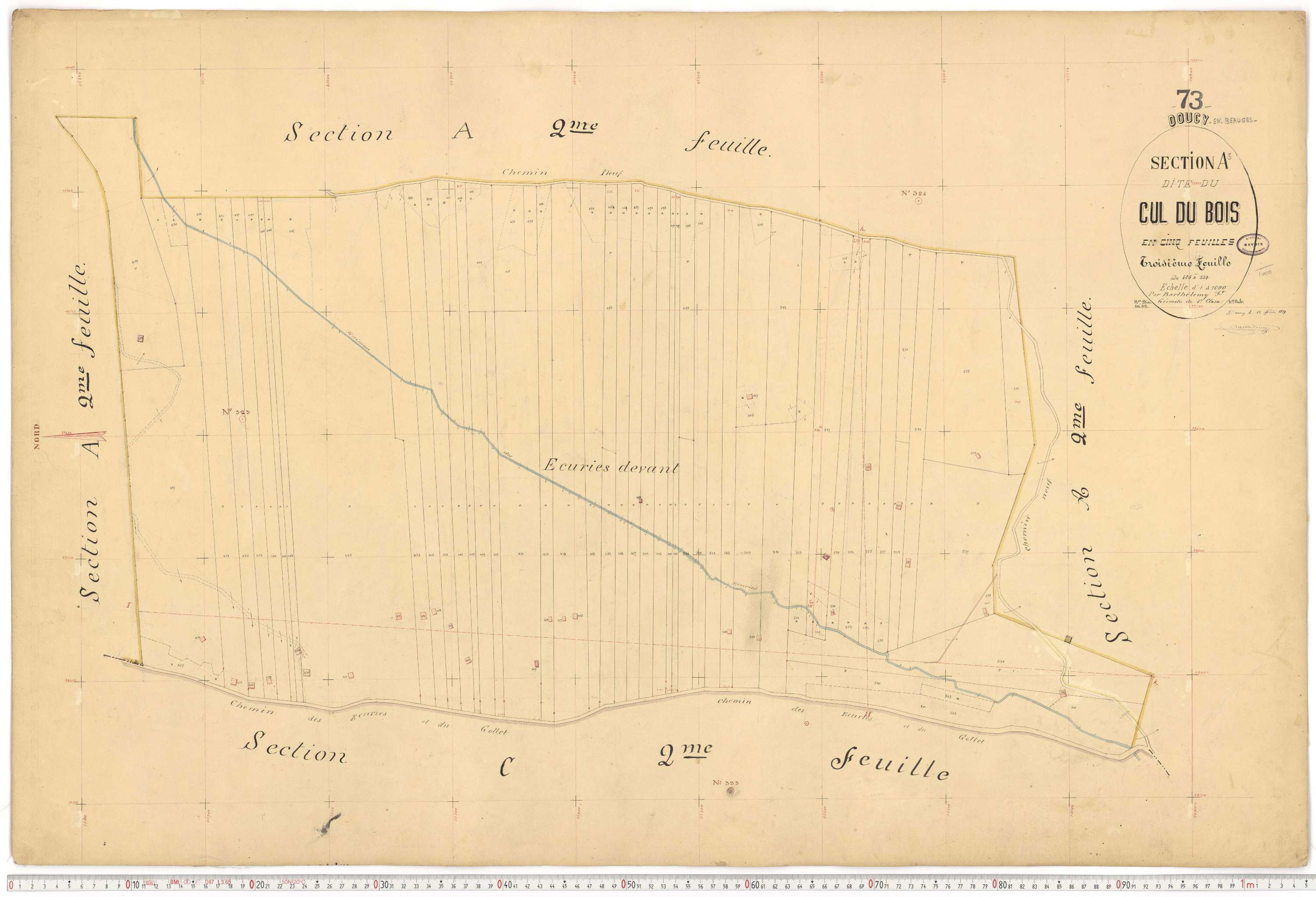 Doucy-en-Bauges - Cadastre français (1879).