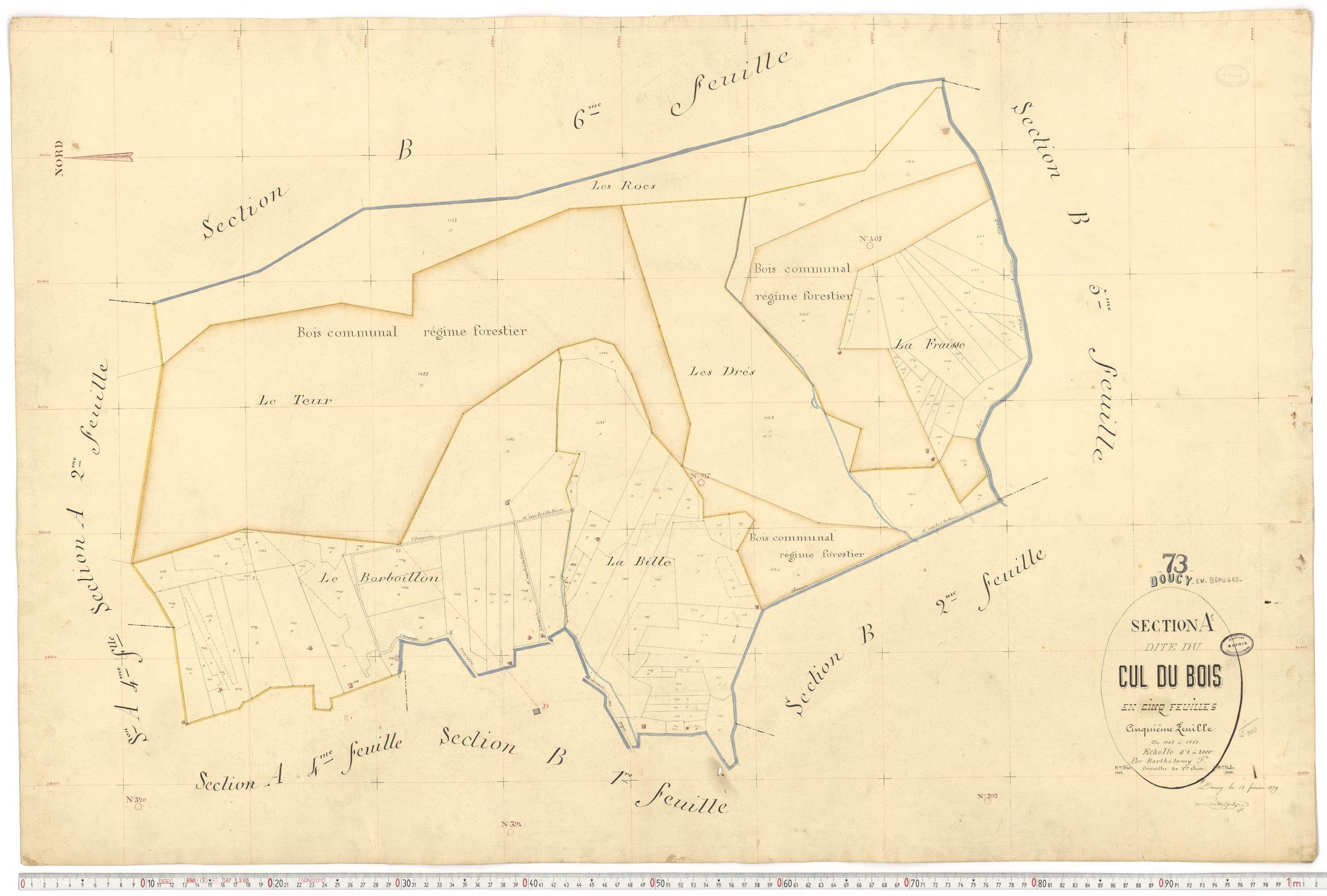 Doucy-en-Bauges - Cadastre français (1879).