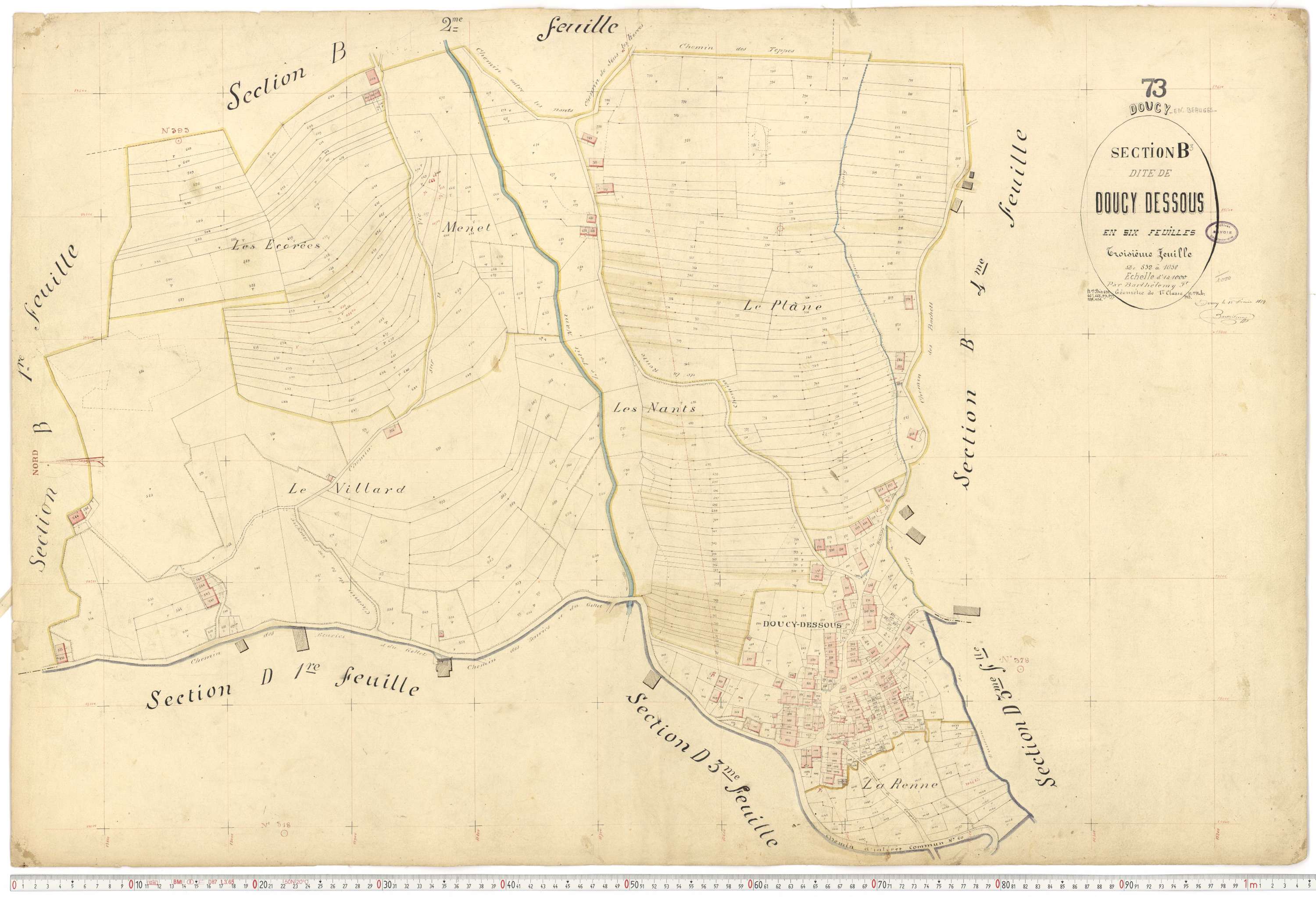 Doucy-en-Bauges - Cadastre français (1879).