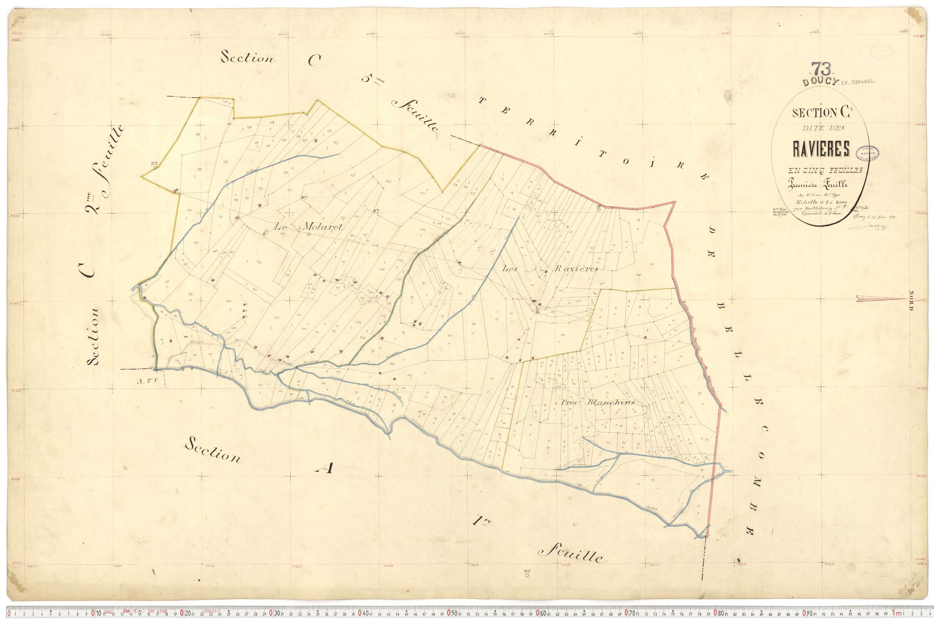 Doucy-en-Bauges - Cadastre français (1879).