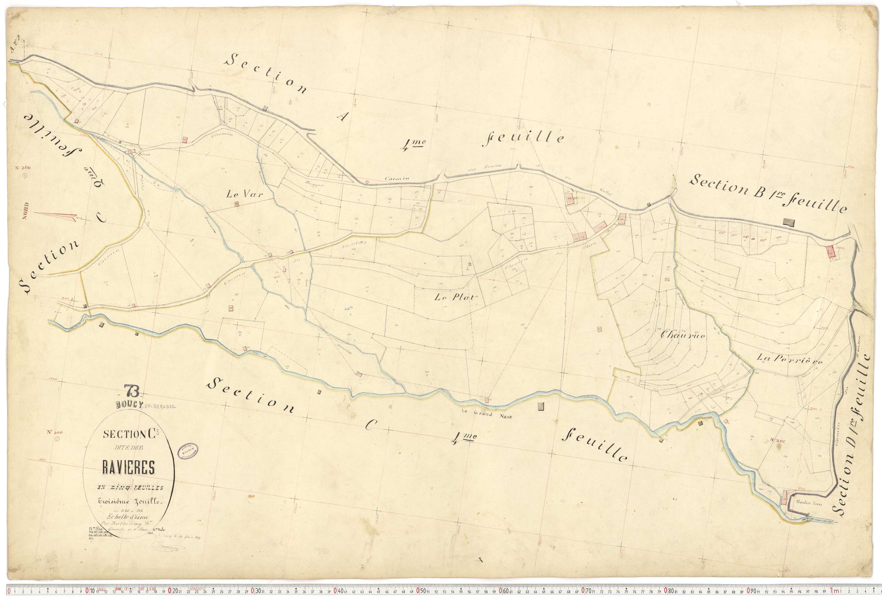 Doucy-en-Bauges - Cadastre français (1879).