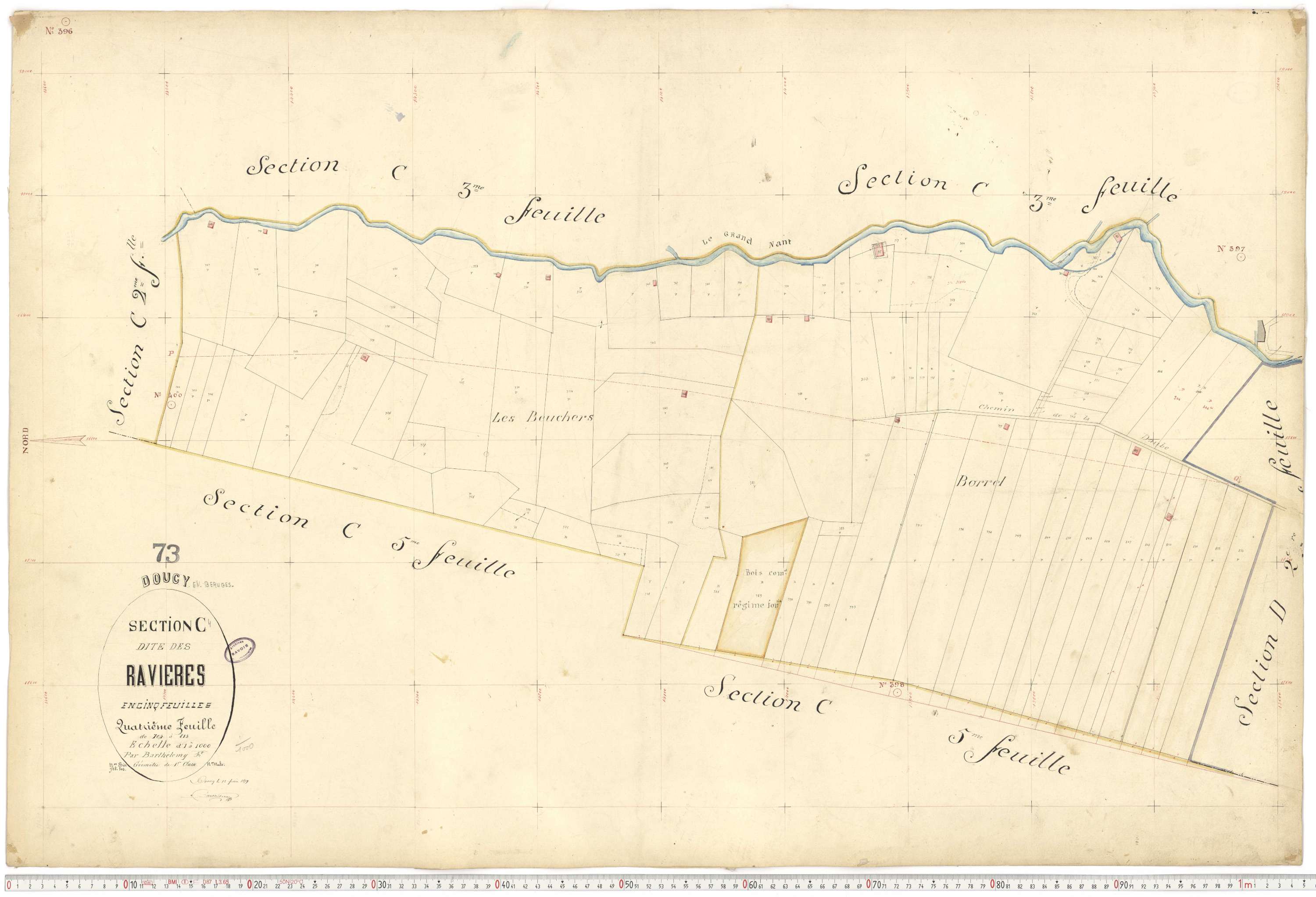 Doucy-en-Bauges - Cadastre français (1879).