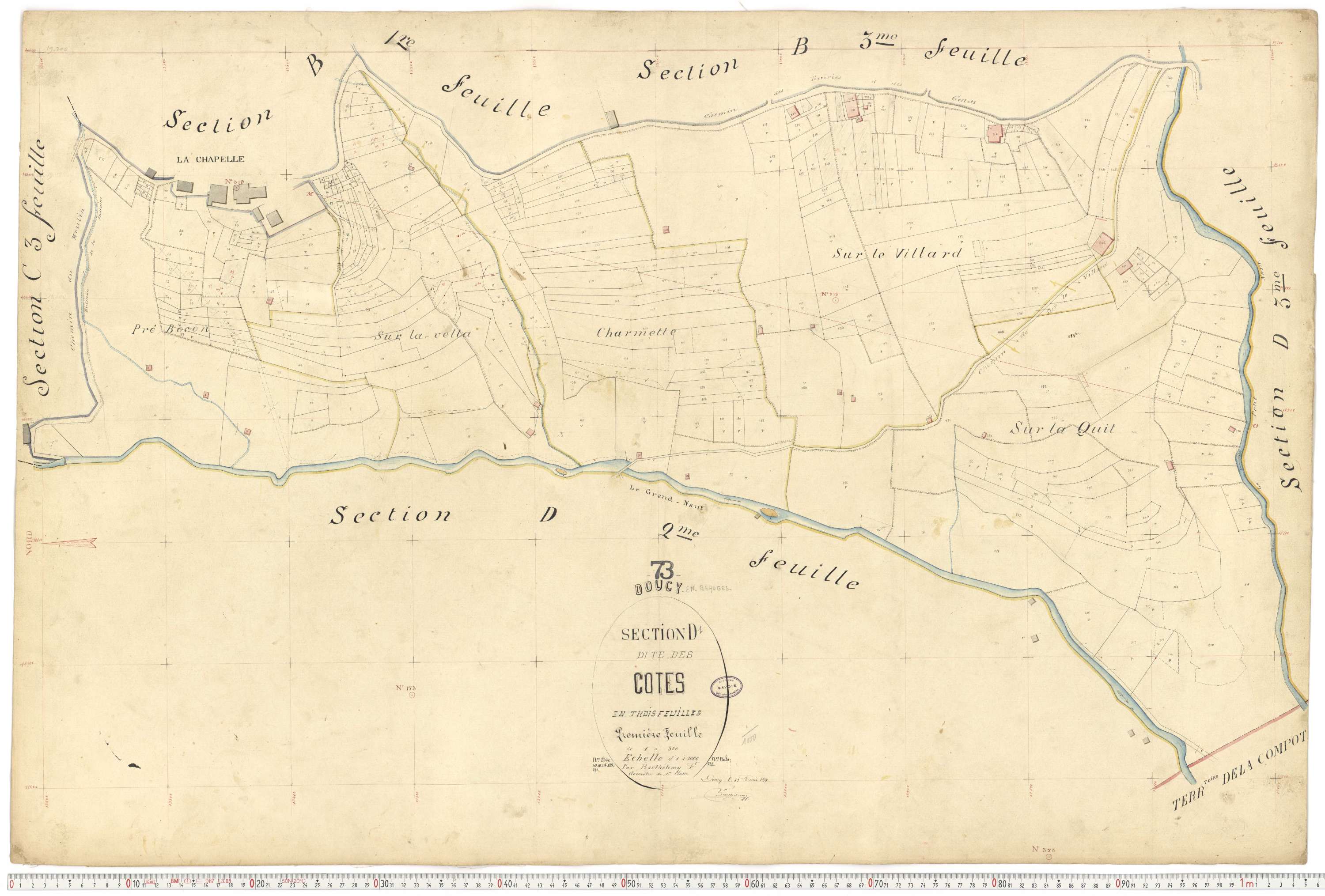 Doucy-en-Bauges - Cadastre français (1879).
