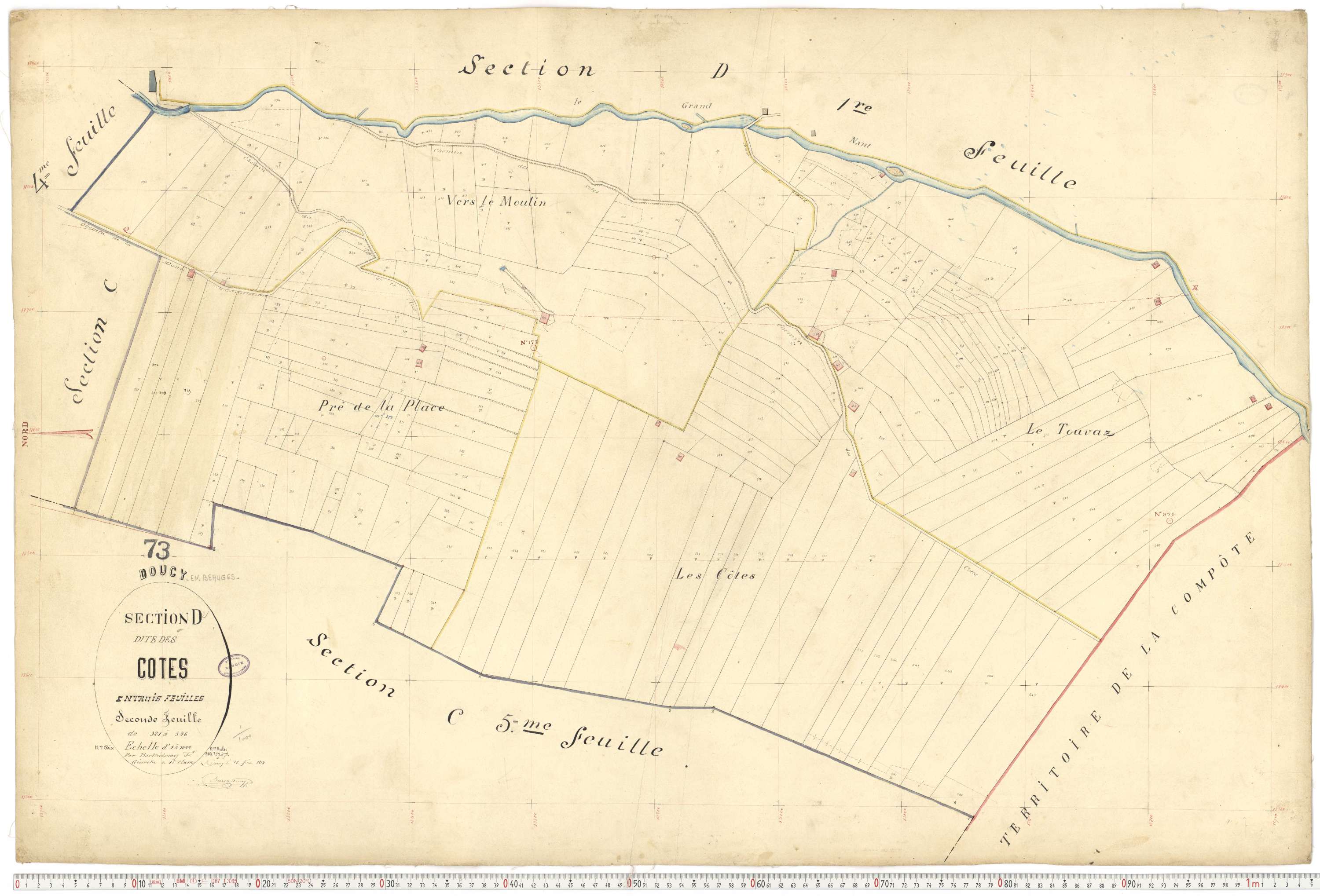 Doucy-en-Bauges - Cadastre français (1879).