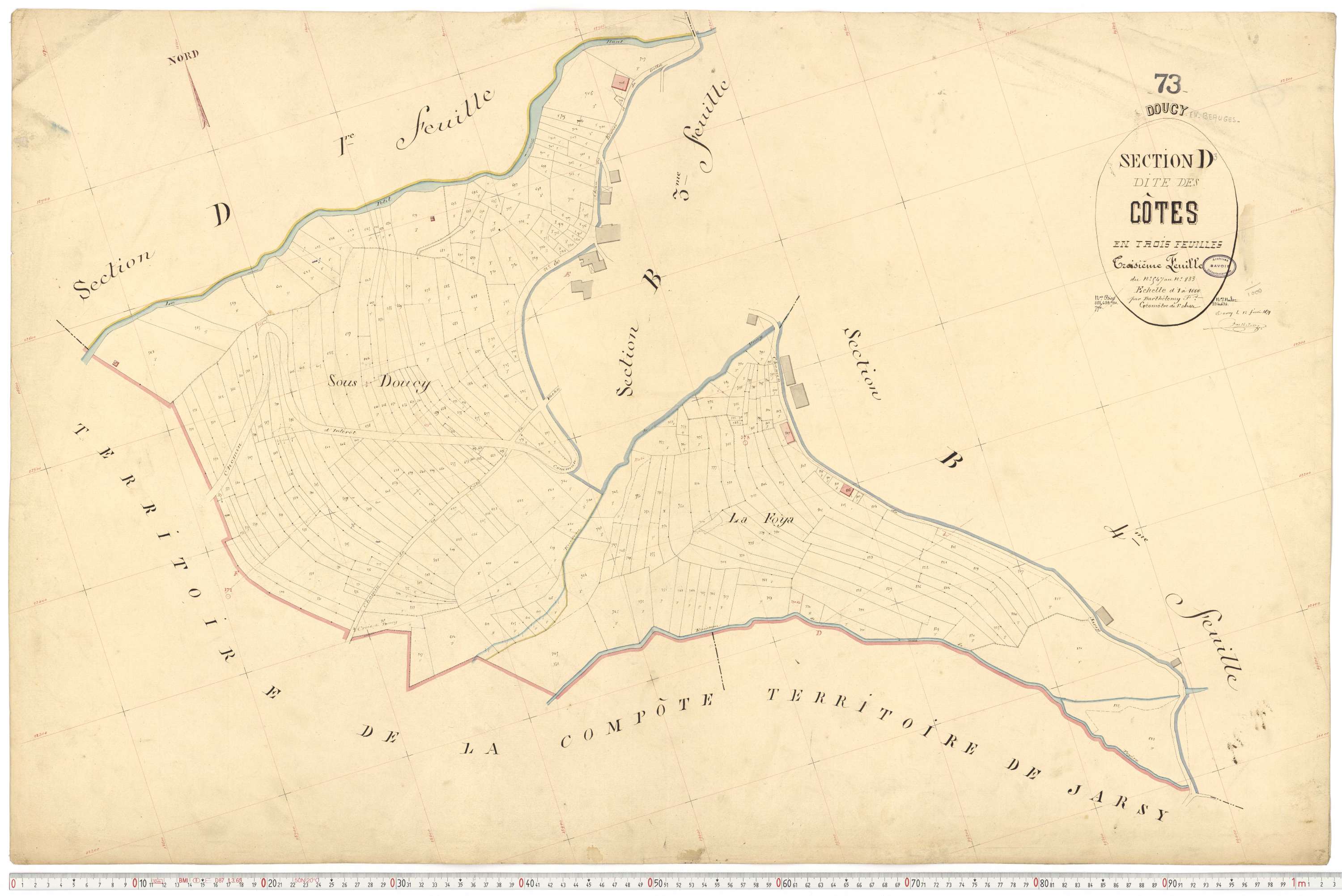 Doucy-en-Bauges - Cadastre français (1879).