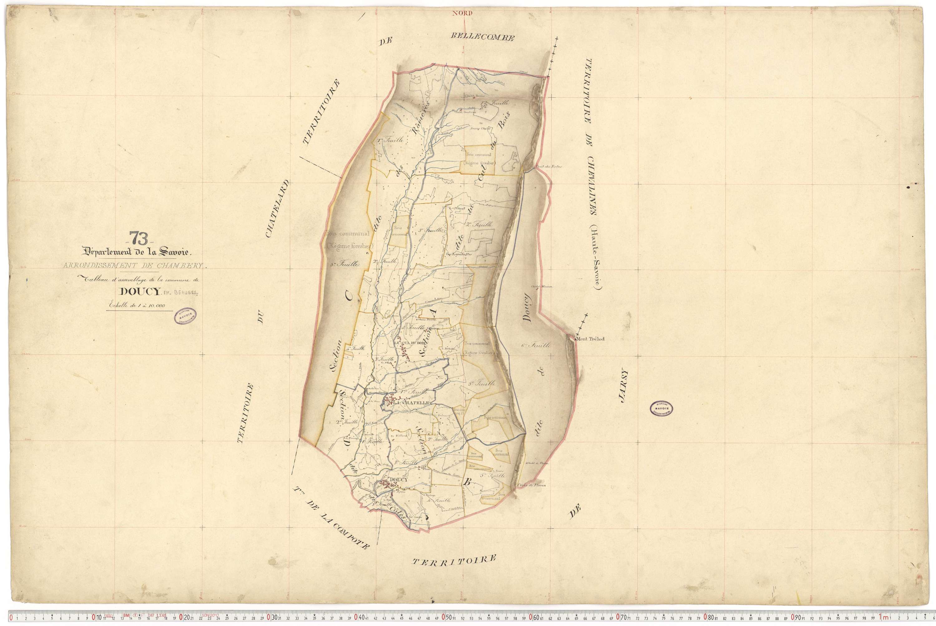 Doucy-en-Bauges - Cadastre français (1879).