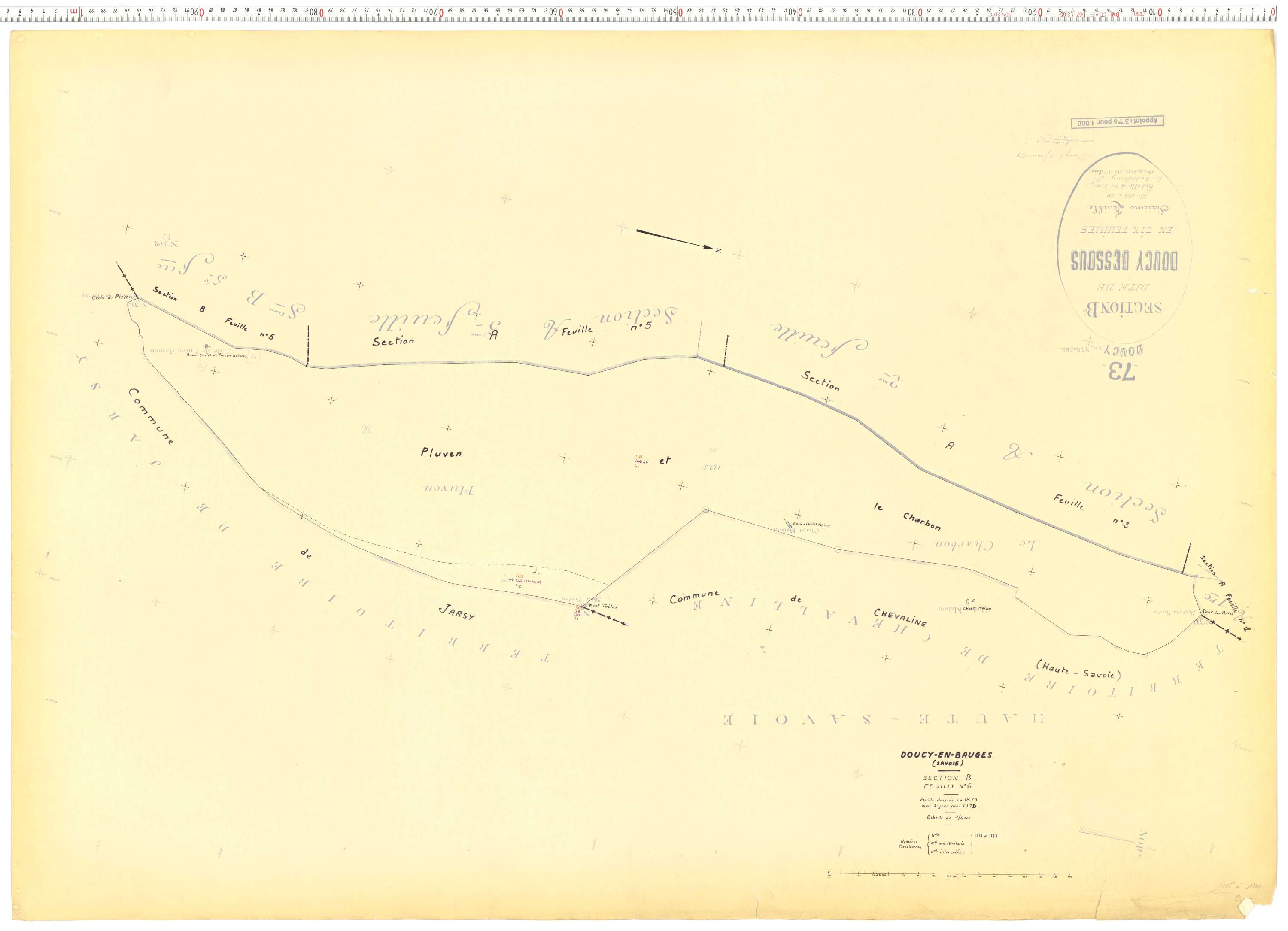 Doucy-en-Bauges - Cadastre rénové, version de travail (1972).