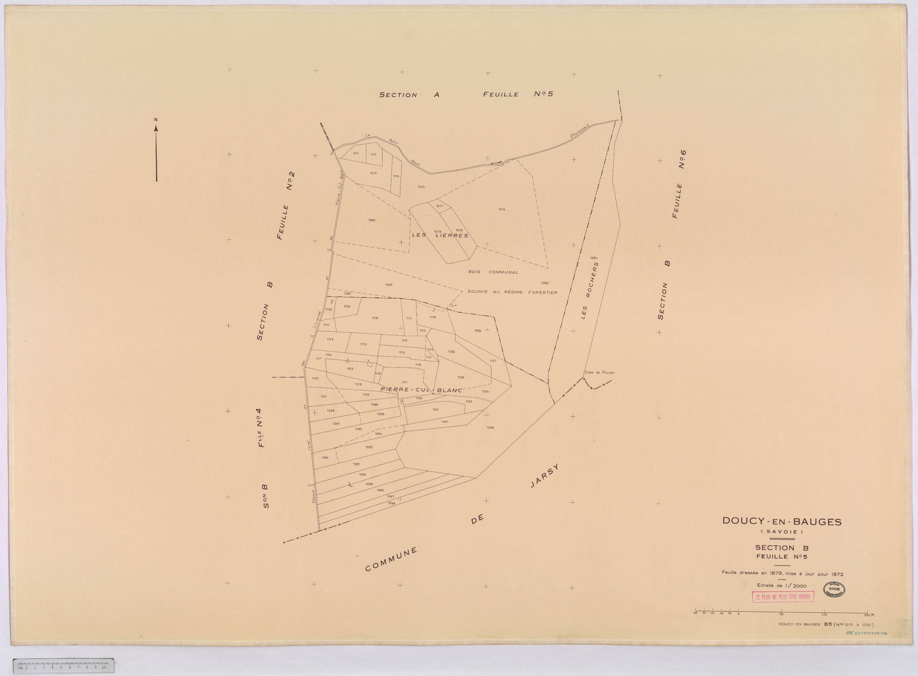 Doucy-en-Bauges - Cadastre rénové, version définitive (1972).