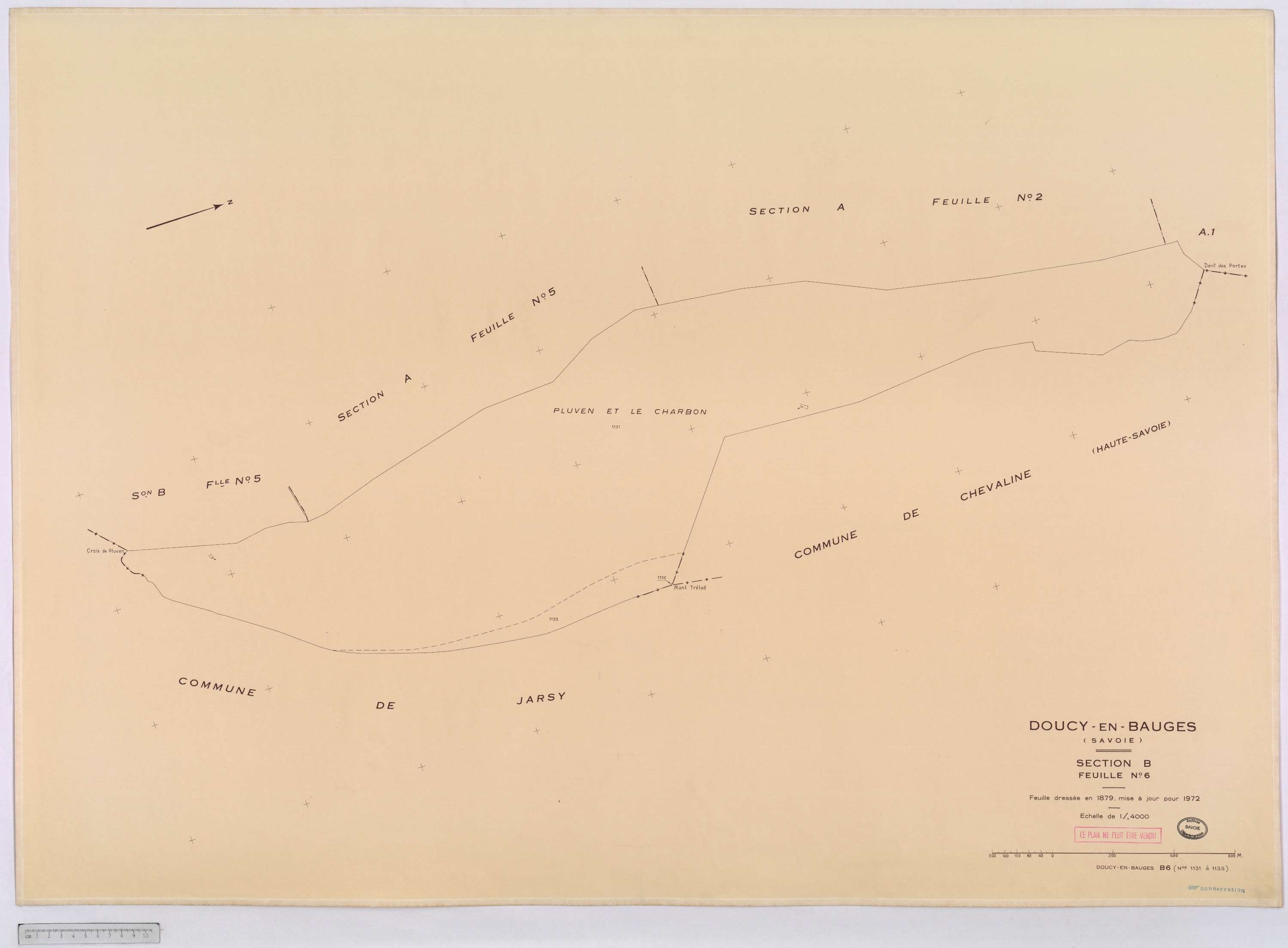 Doucy-en-Bauges - Cadastre rénové, version définitive (1972).