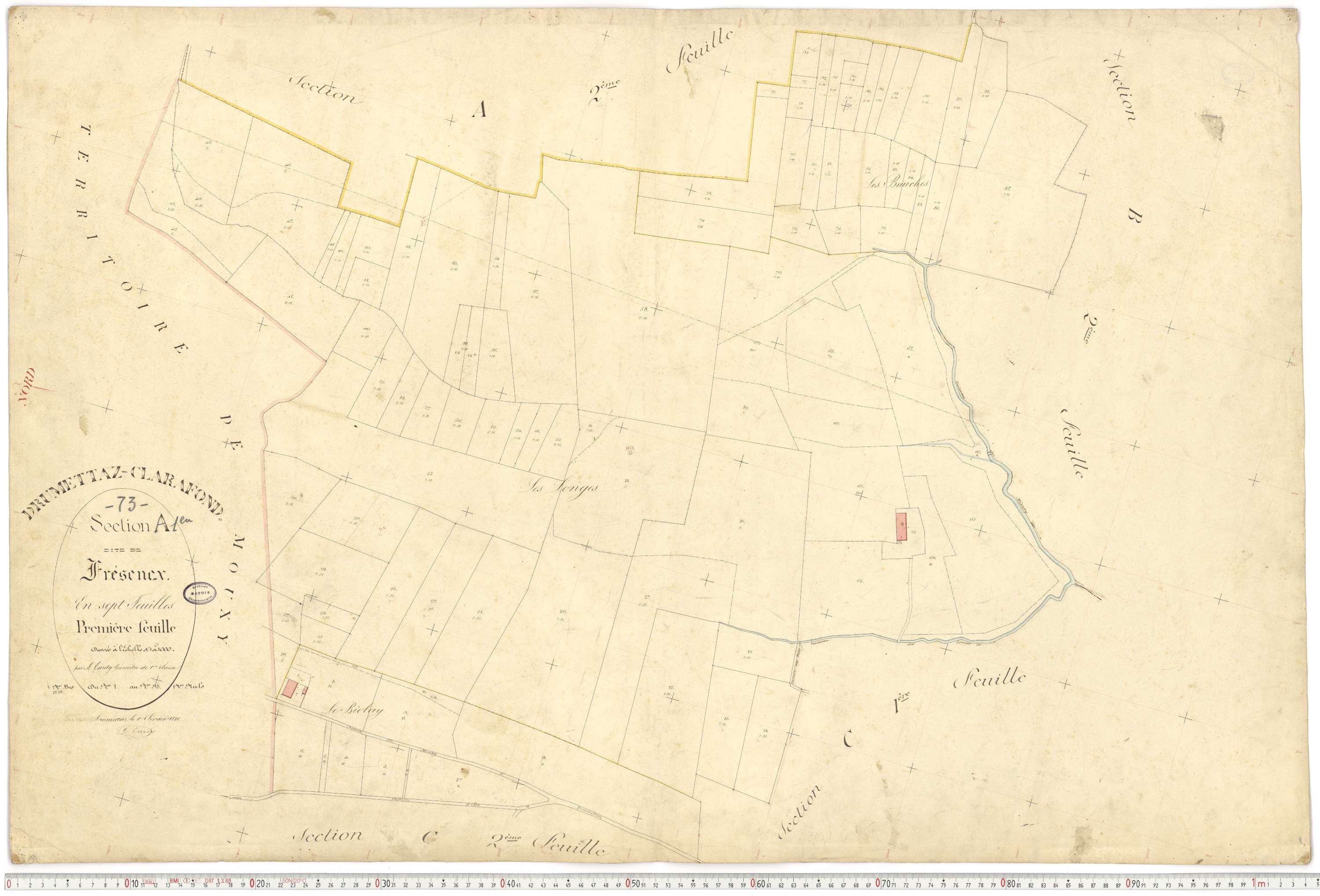 Drumettaz-Clarafond - Plans cadastraux du premier cadastre français.