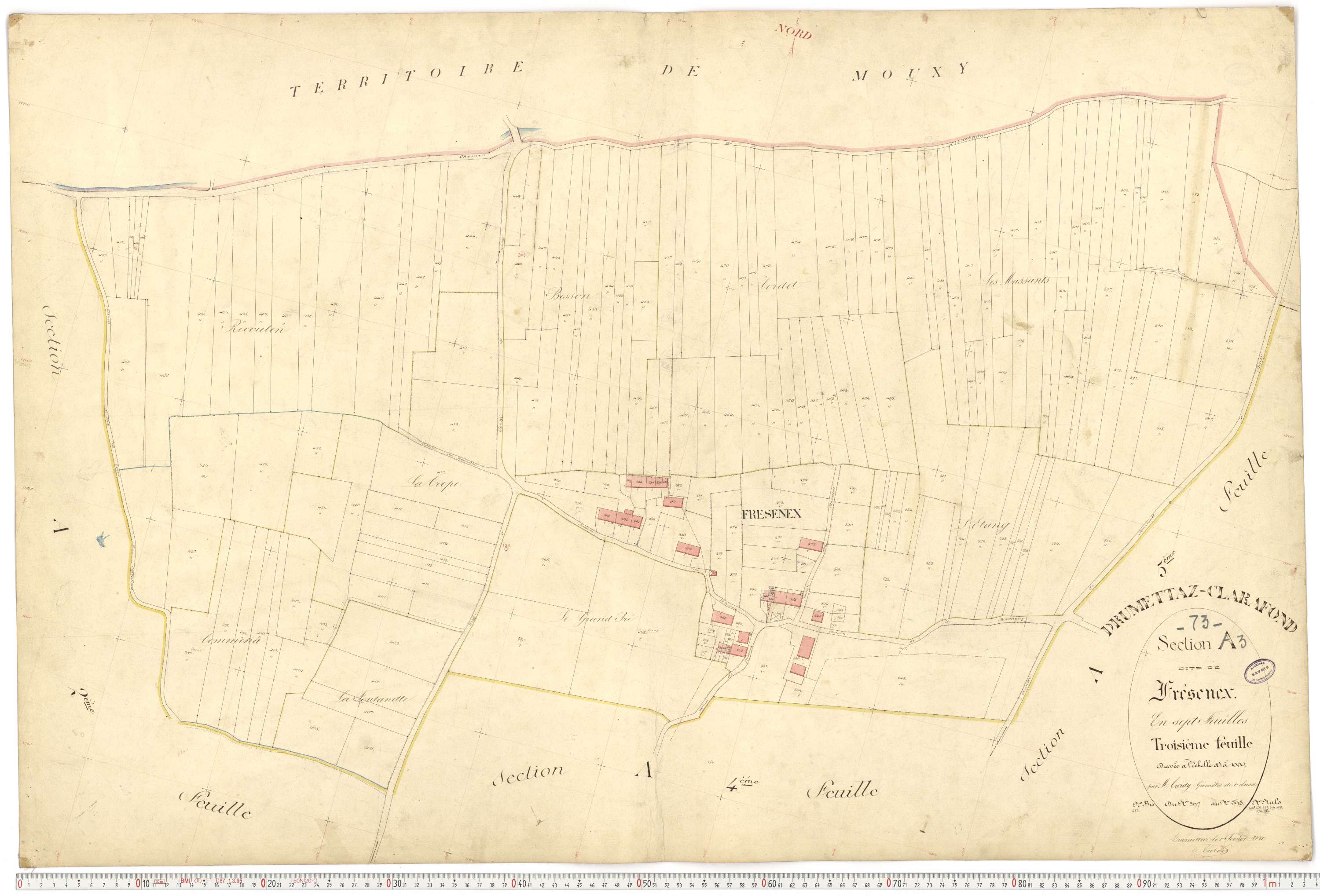 Drumettaz-Clarafond - Plans cadastraux du premier cadastre français.