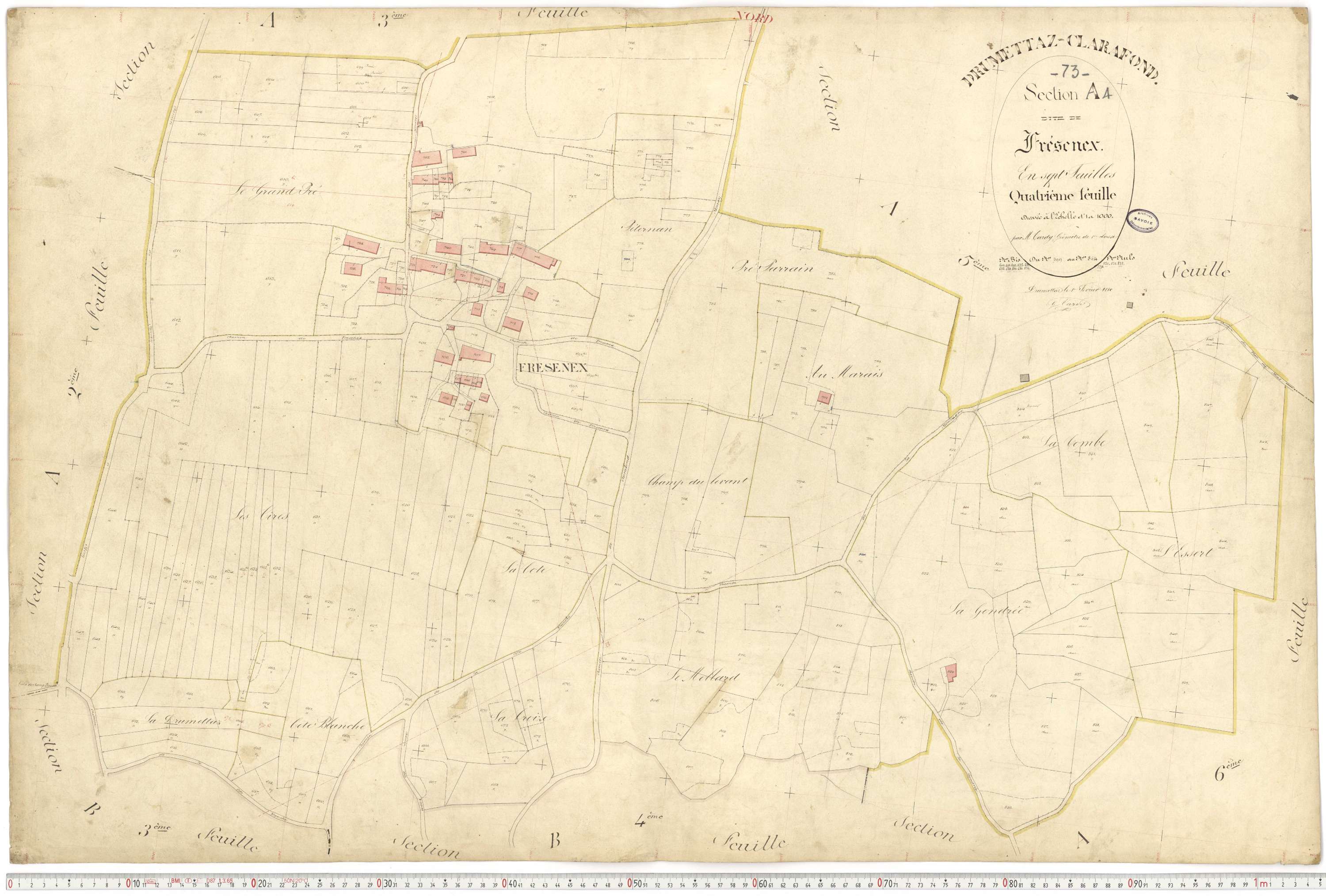 Drumettaz-Clarafond - Plans cadastraux du premier cadastre français.