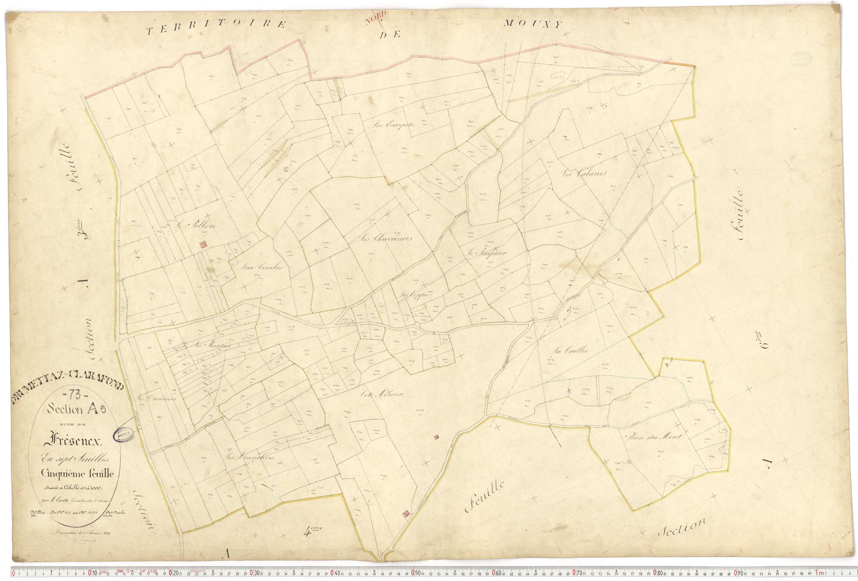 Drumettaz-Clarafond - Plans cadastraux du premier cadastre français.