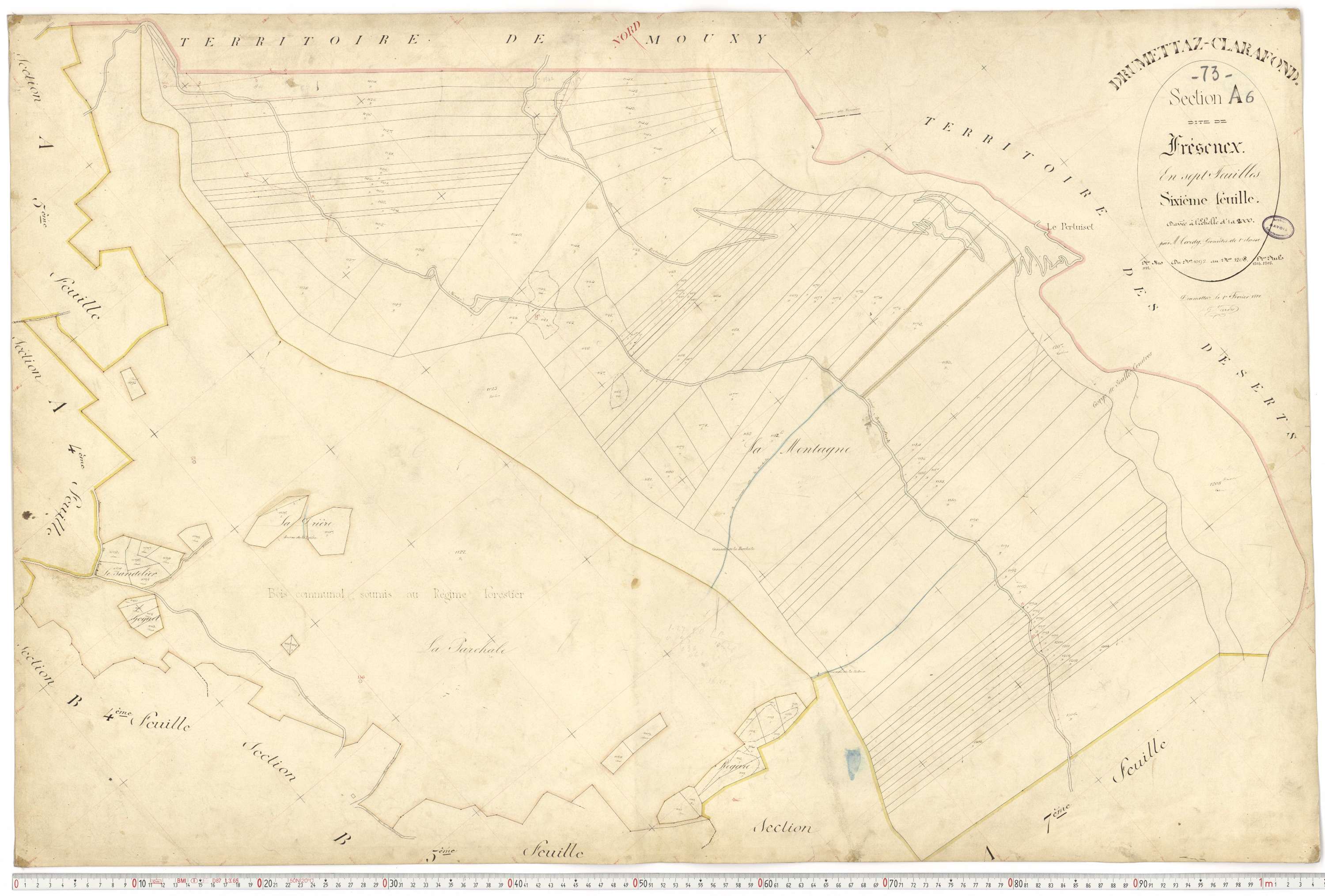 Drumettaz-Clarafond - Plans cadastraux du premier cadastre français.