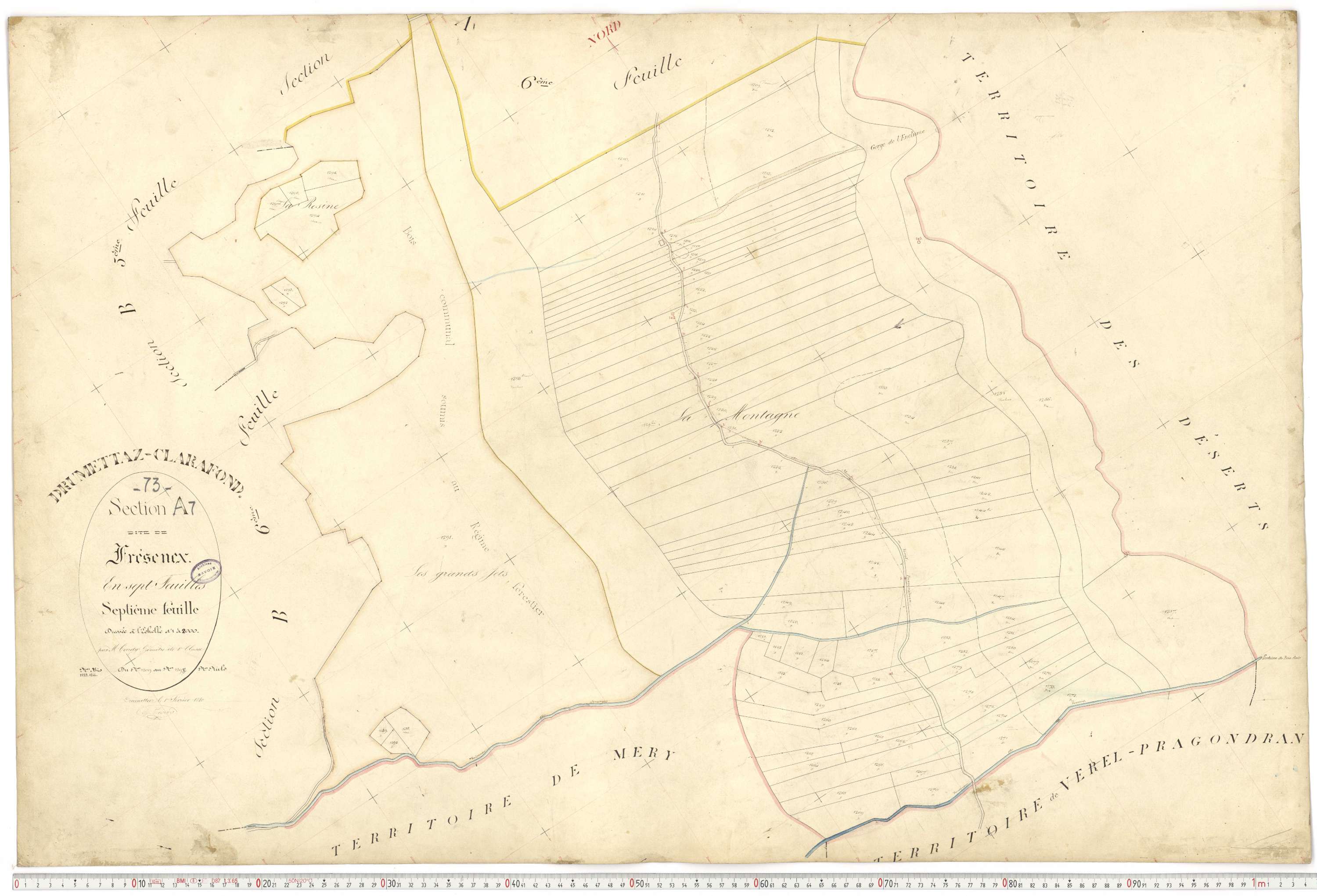 Drumettaz-Clarafond - Plans cadastraux du premier cadastre français.