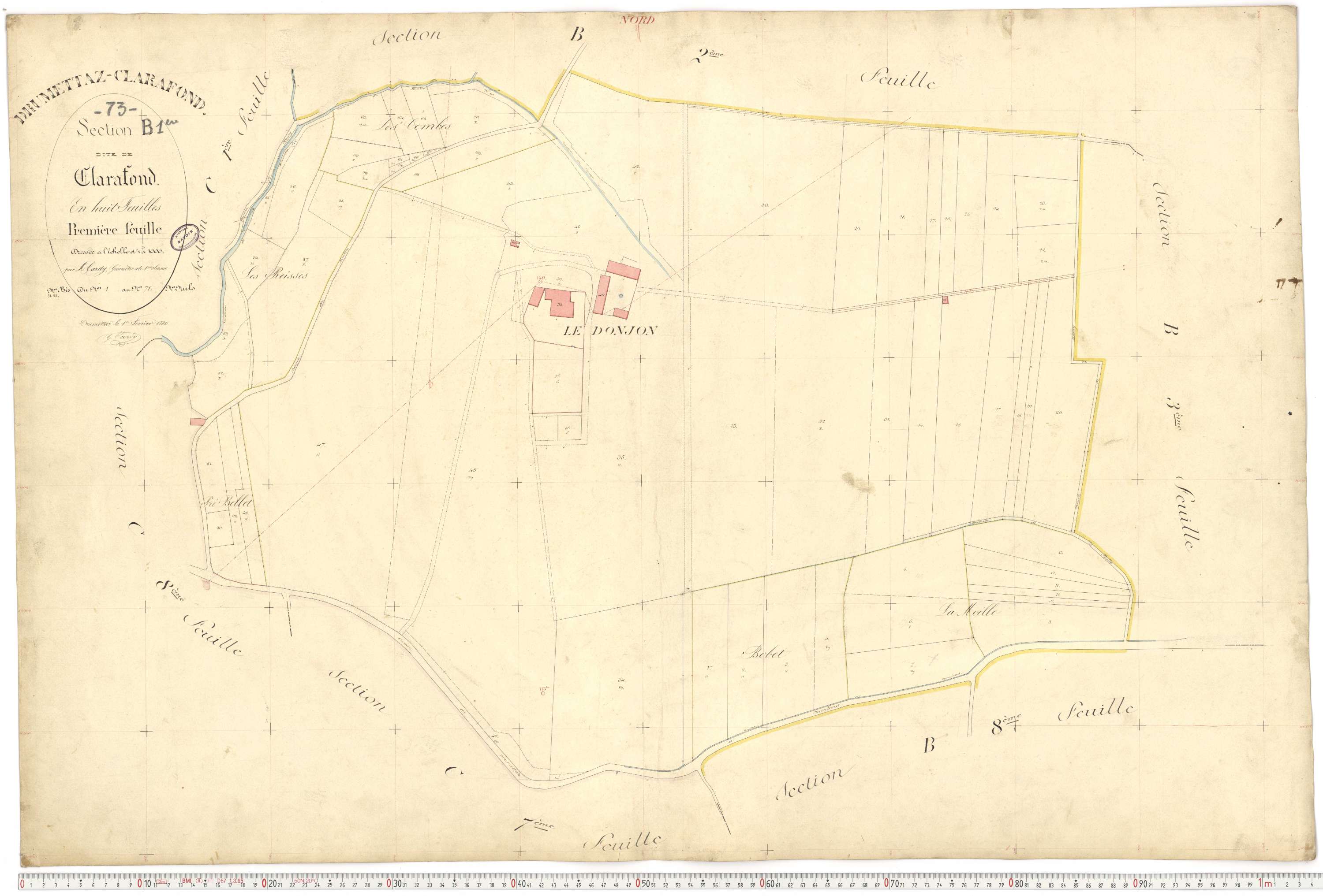 Drumettaz-Clarafond - Plans cadastraux du premier cadastre français.