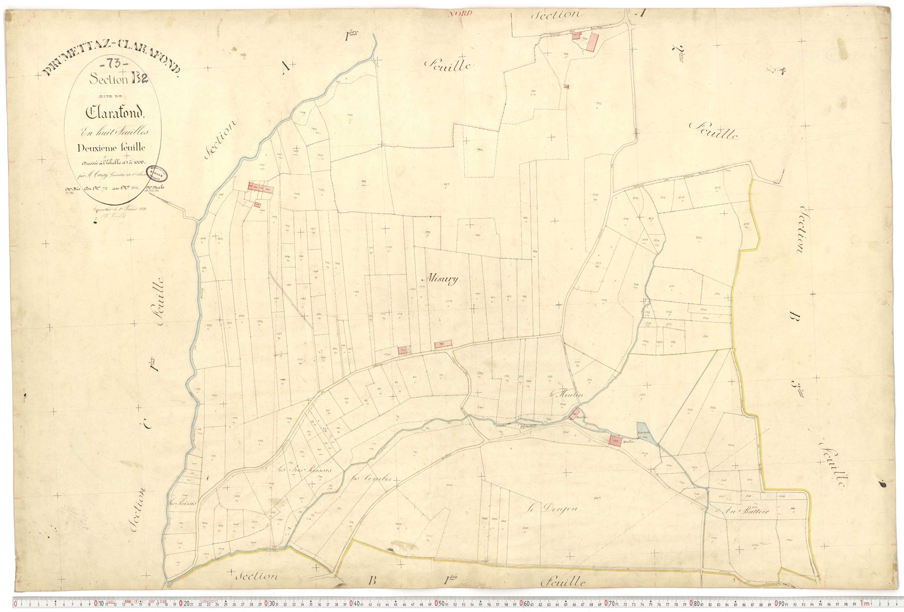 Drumettaz-Clarafond - Plans cadastraux du premier cadastre français.