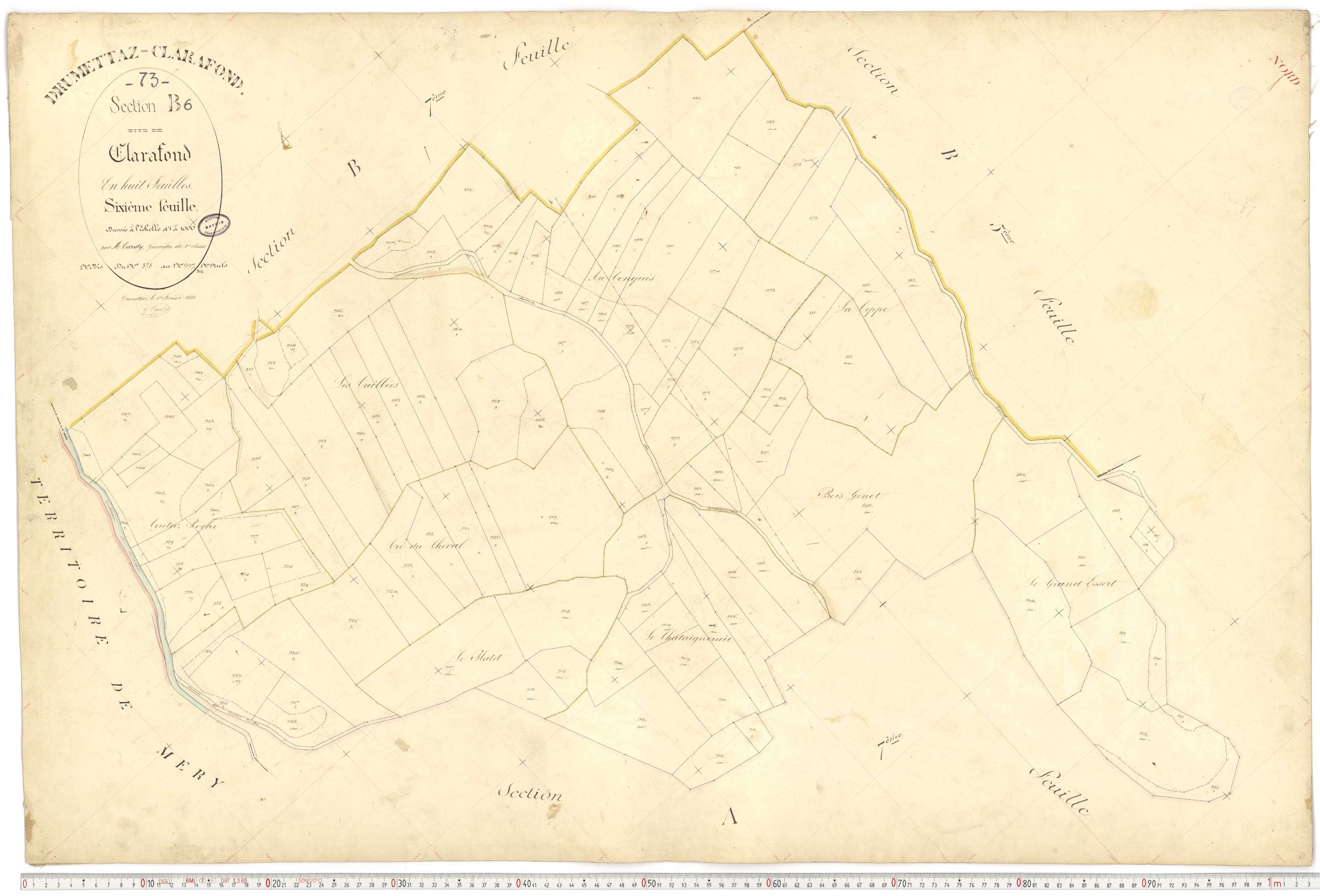 Drumettaz-Clarafond - Plans cadastraux du premier cadastre français.